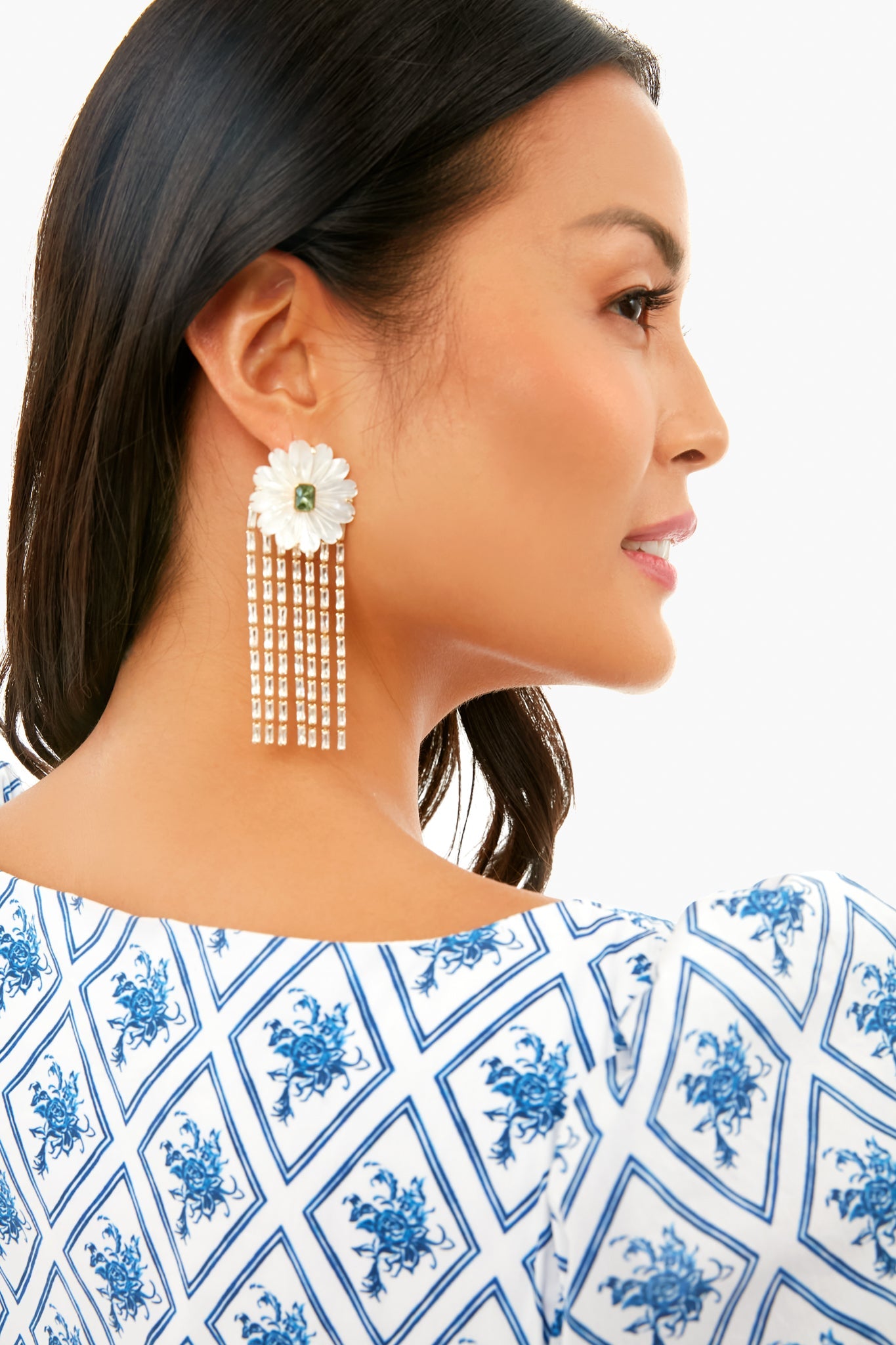 Blue Diamond Toile Elliot Maxi Dress