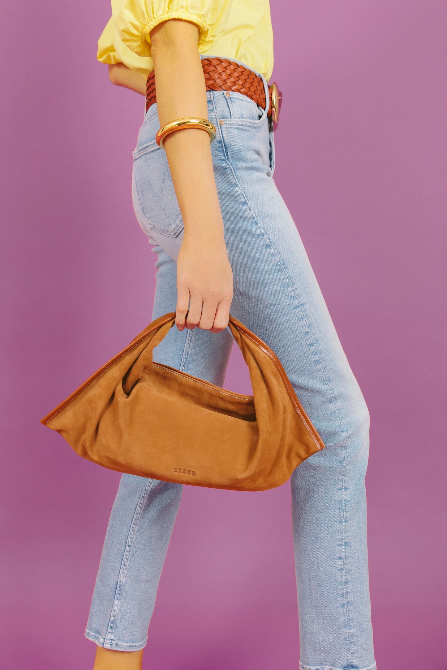 Tan Suede Jetson Bag