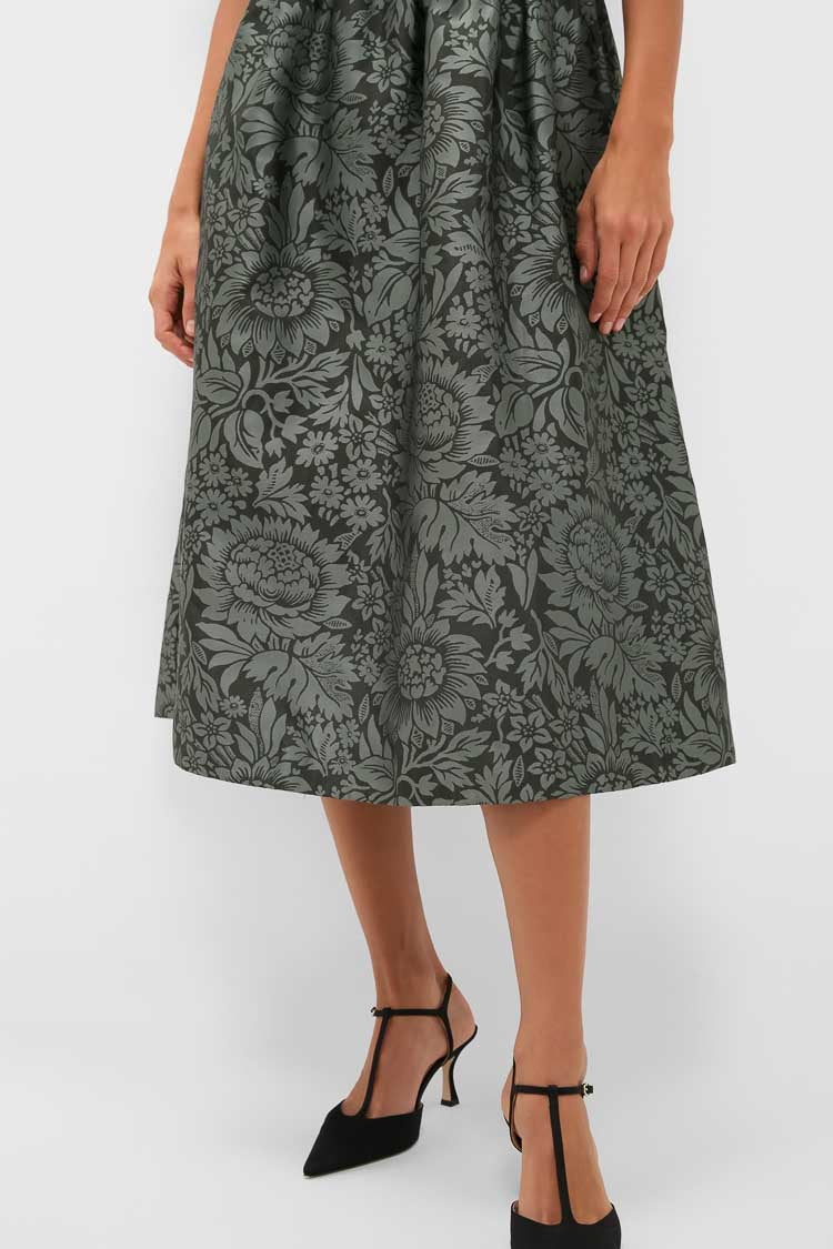 Emerald Mirasol Jacquard Adelaide Dress