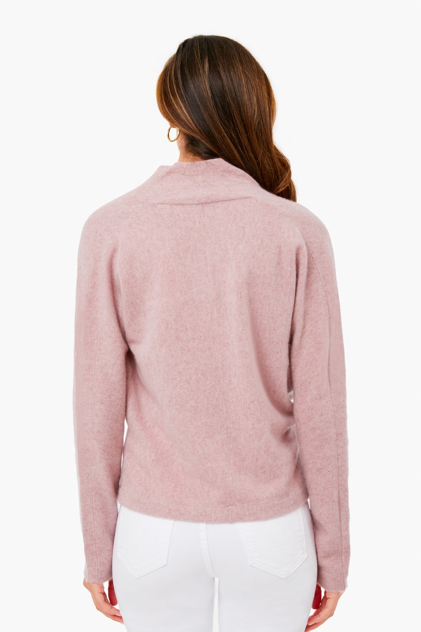 Pink Shell Wrap Front Pullover