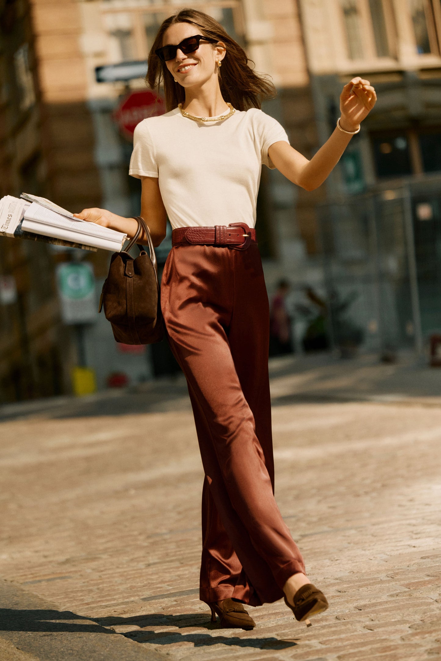 Chocolate Satin Deja Pants