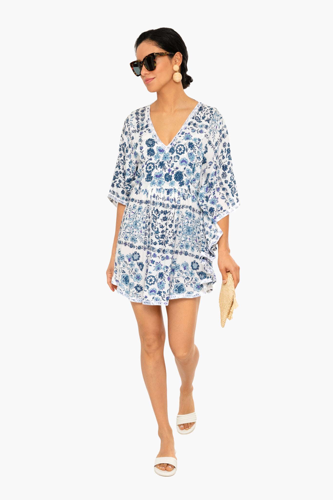 Poncho Ariel V-Neck Dress