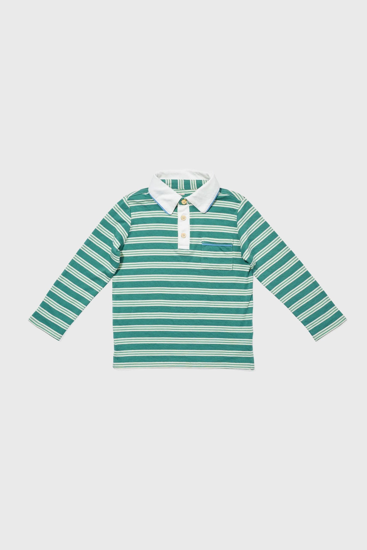 Pine Twin Stripe Parker Polo
