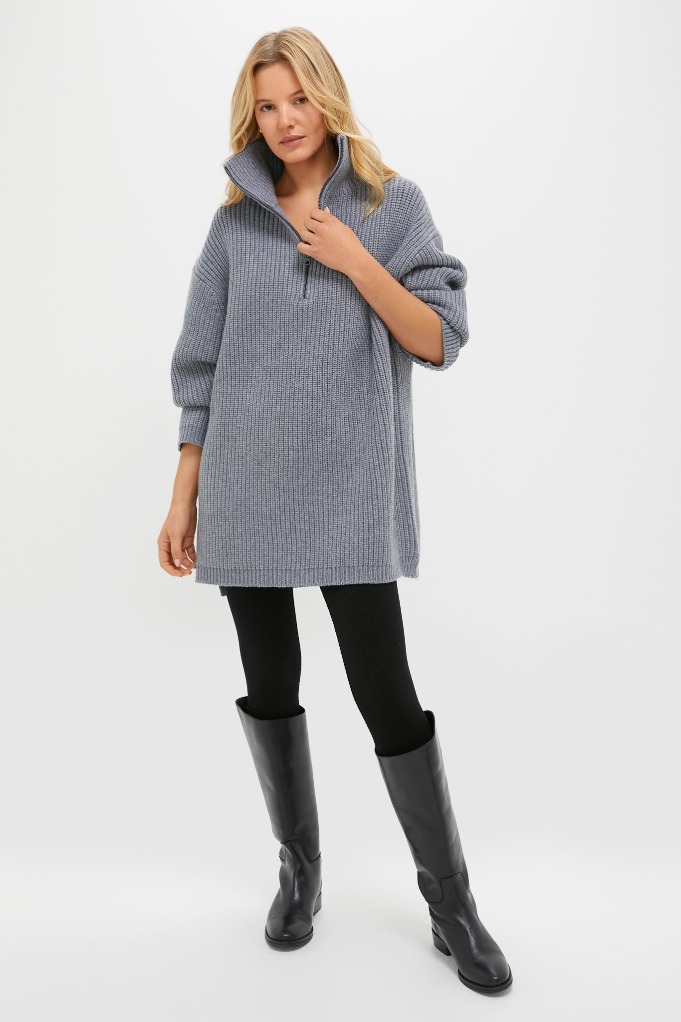 Heather Gray Chunky Knit Luke Sweater