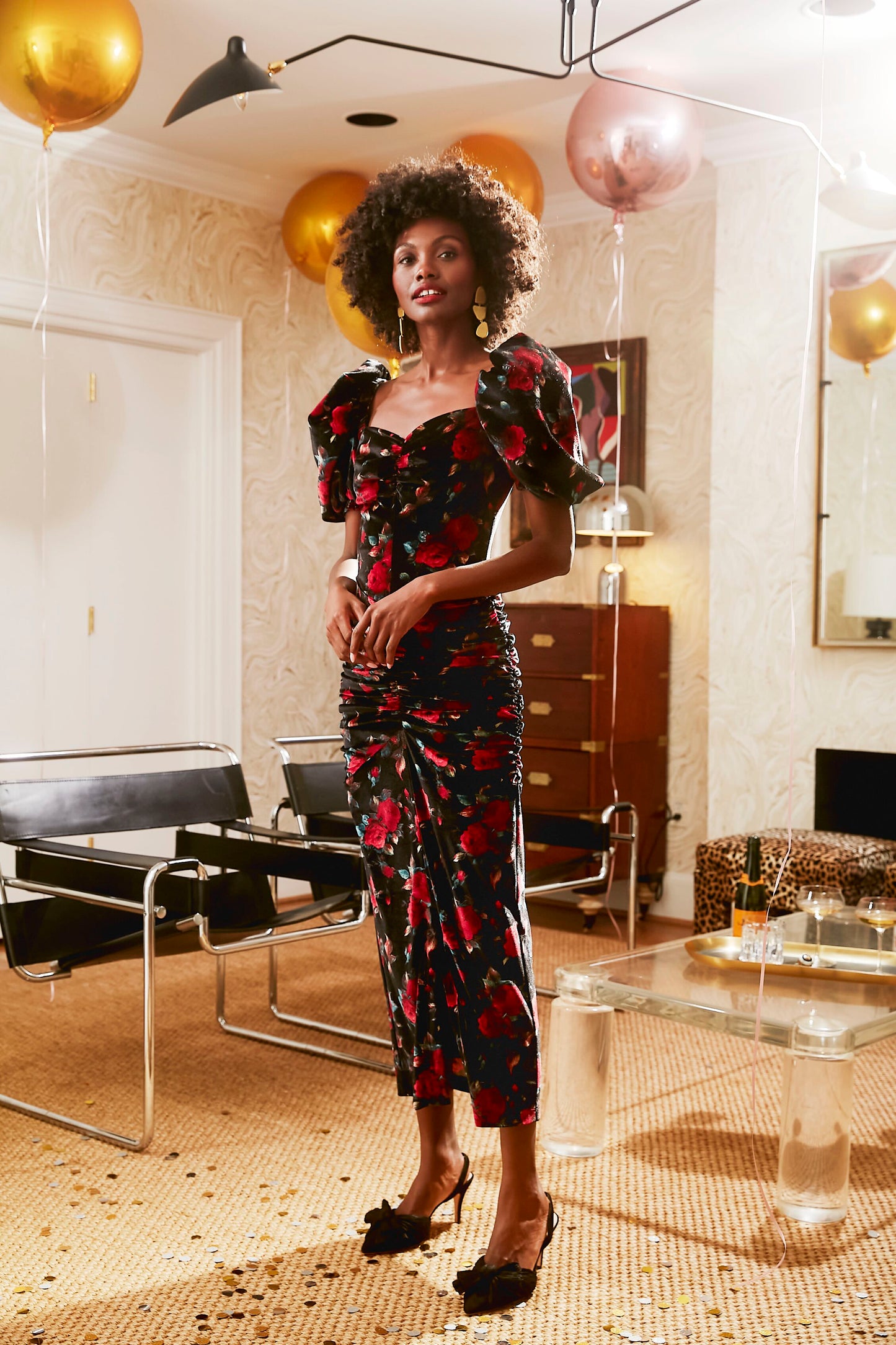 Rose Velvet Rowenna Dress