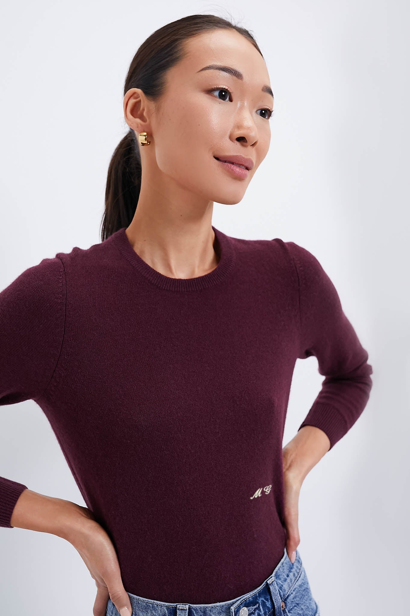 Winetasting Cashmere Crewneck Sweater