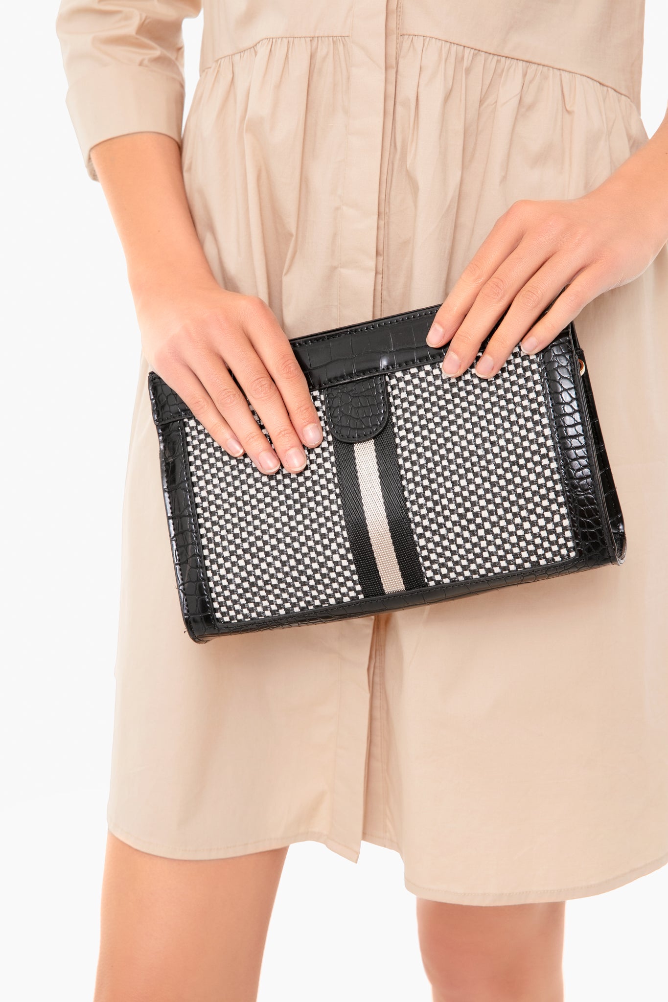 Black Jax Striped Crossbody