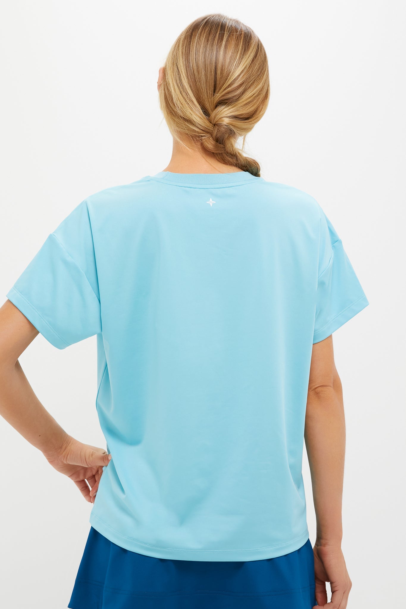 Milky Blue Short Sleeve Performance Jersey Ryan Boyfriend Tee