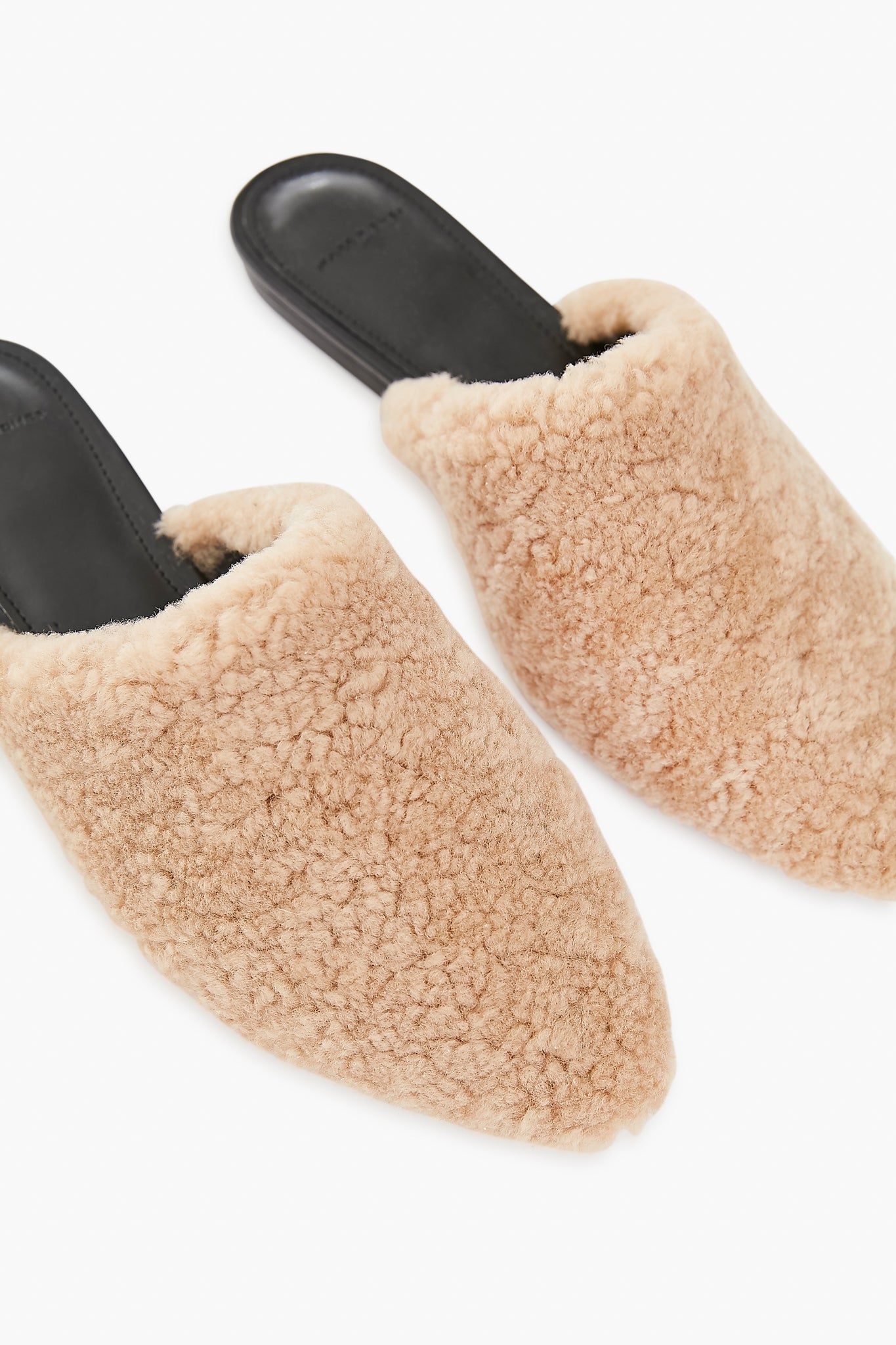 Camel Shearling Sabrina Slides