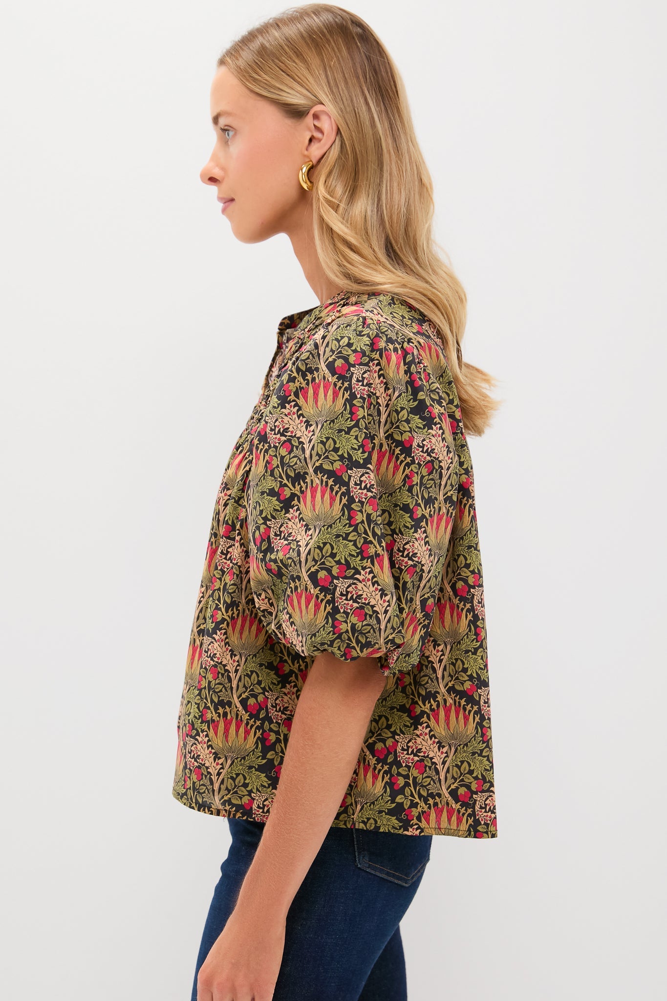 Black Multi Floral Frida Blouse