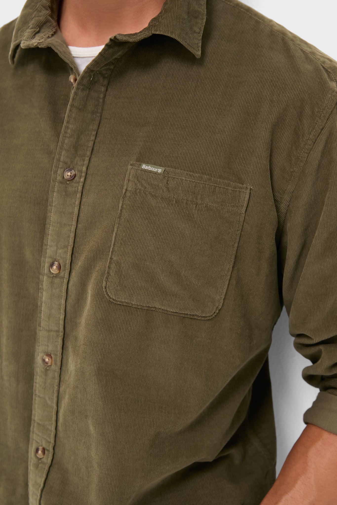 Olive Bramside Relaxed Cord Shirt