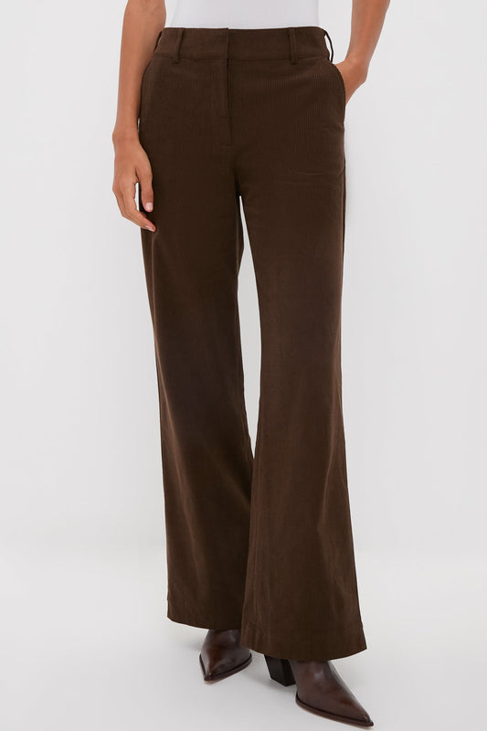 Chocolate Brown Wide Wale Corduroy Hunter Pants