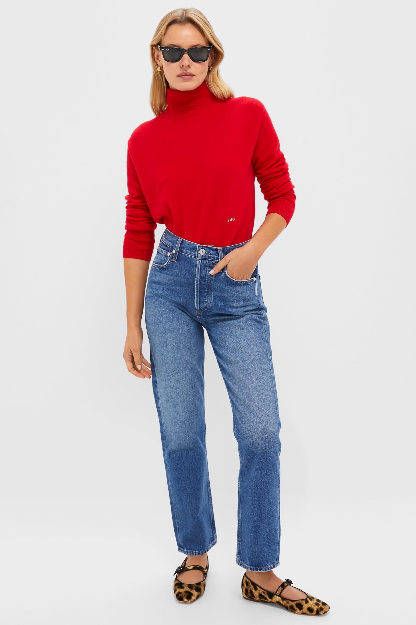 Martin Red Cashmere Turtleneck Sweater