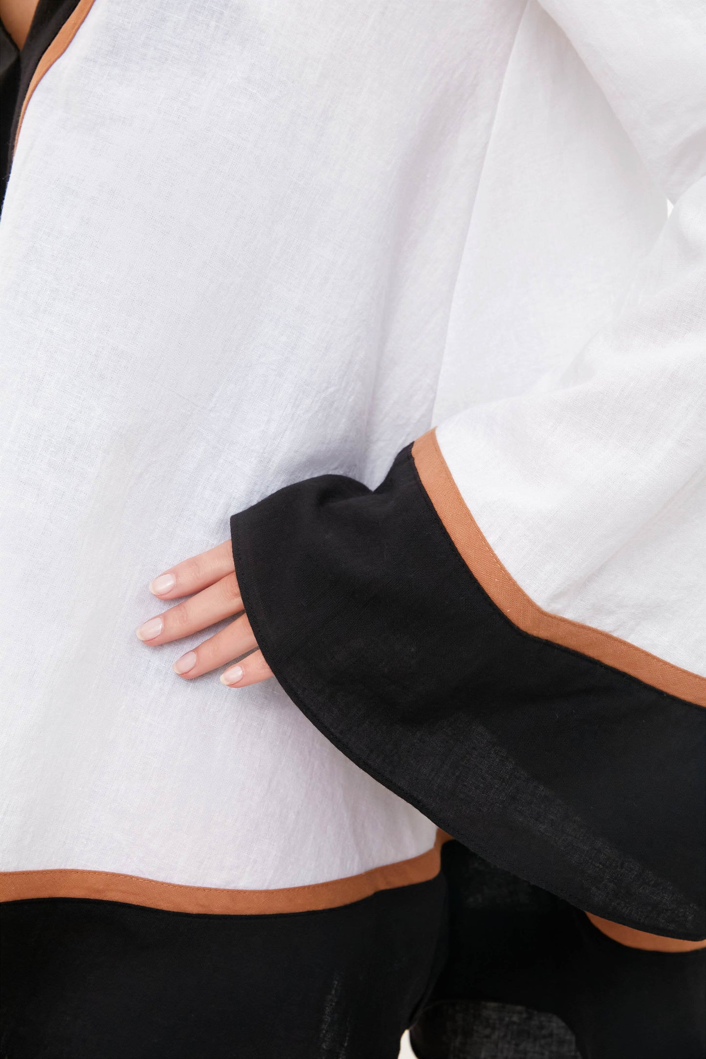 Colorblock Linen Cassia Coverup