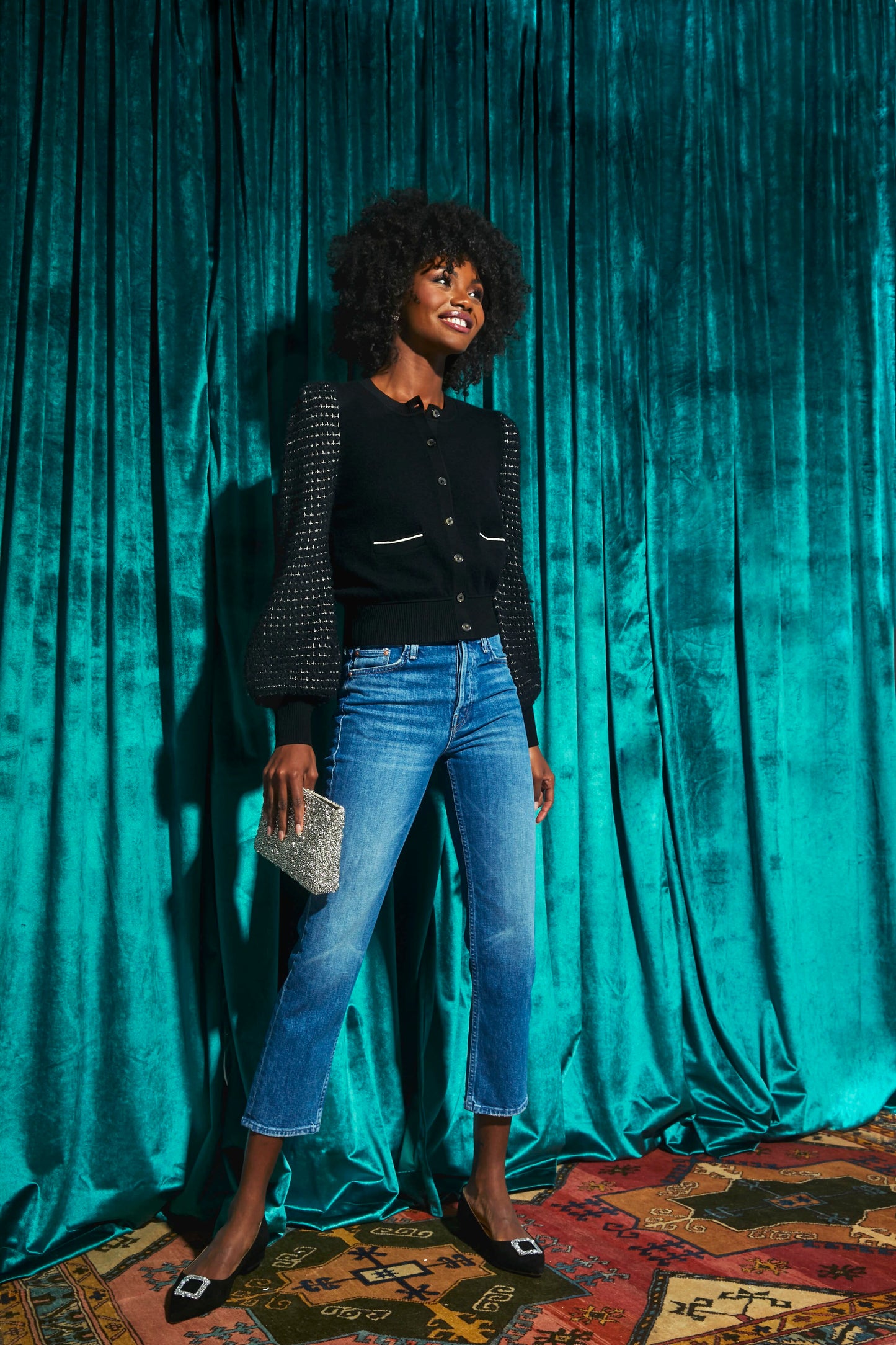 Black Buckle Up Flat