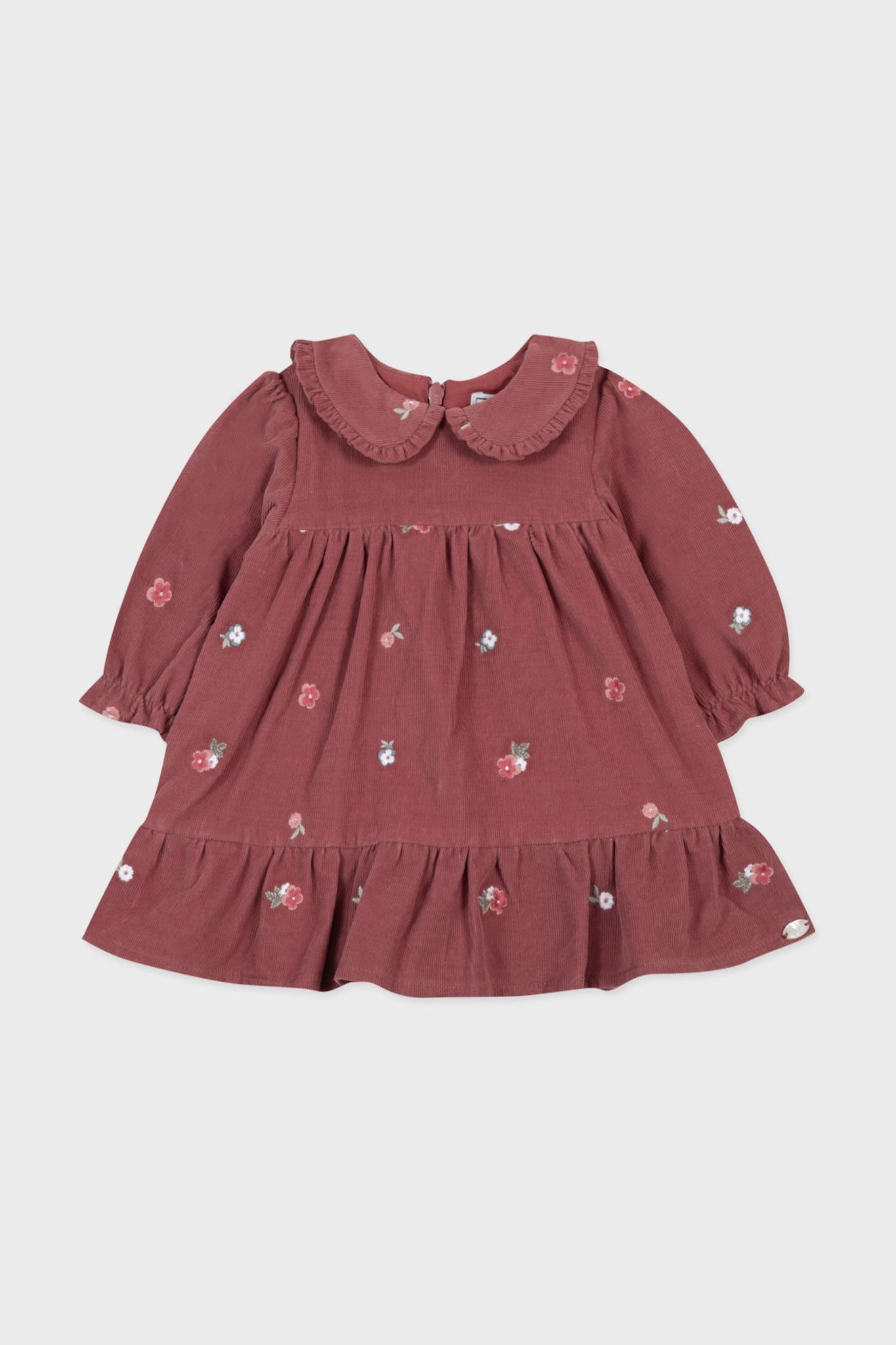 Pink Velvet Peter Pan Collar Dress