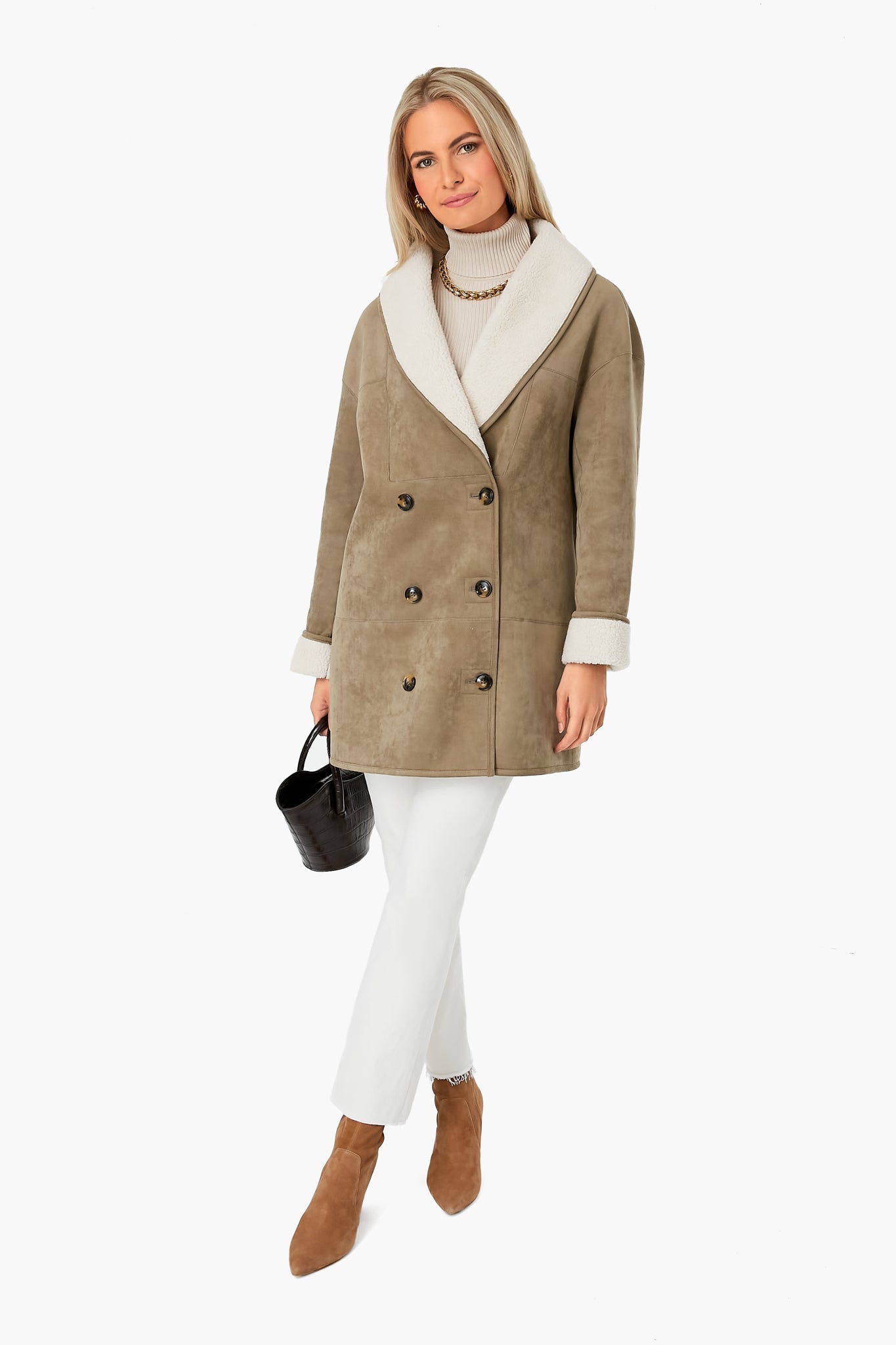 French Gray Suede Thayer Coat