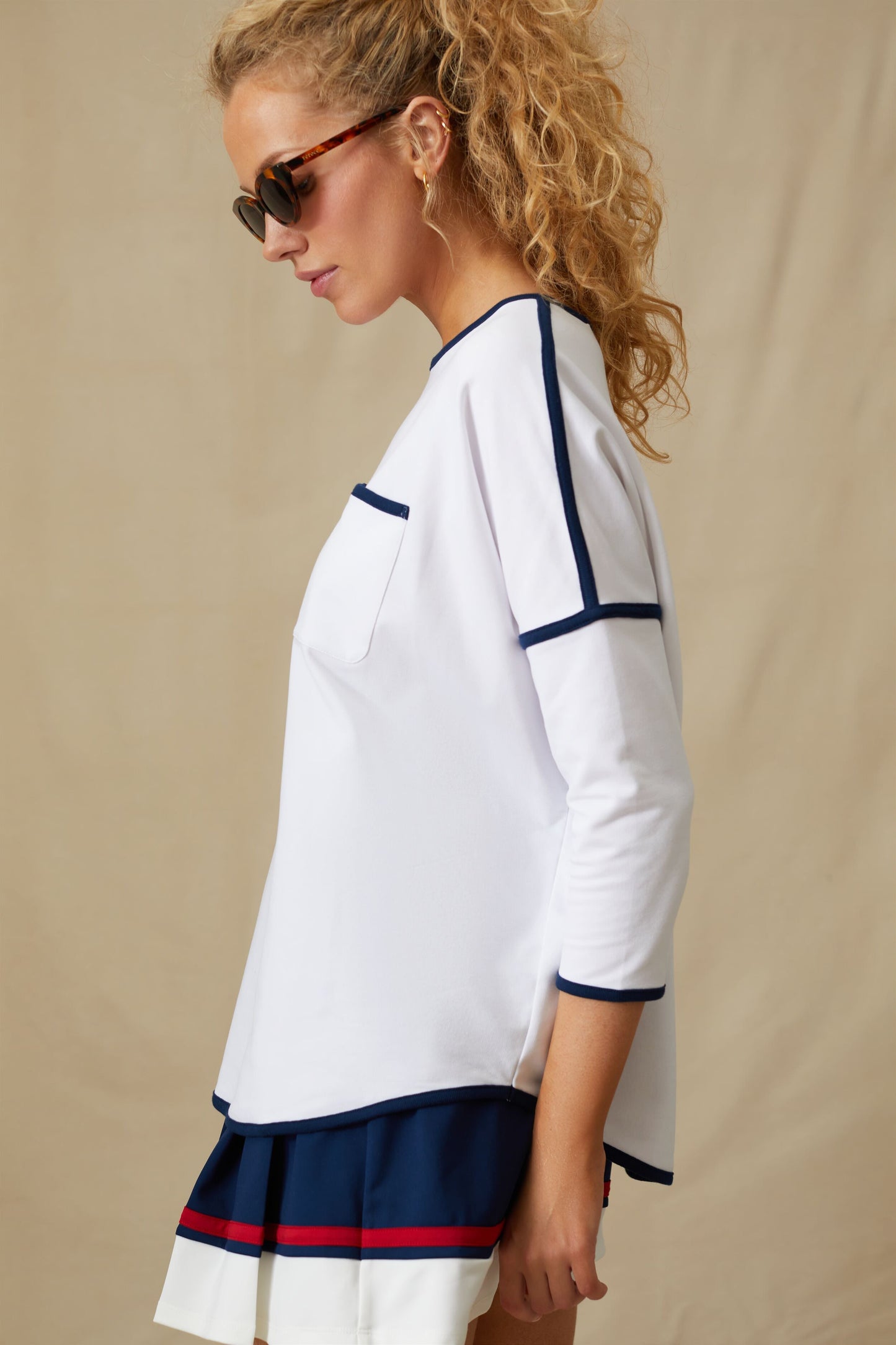 White Farah Pullover