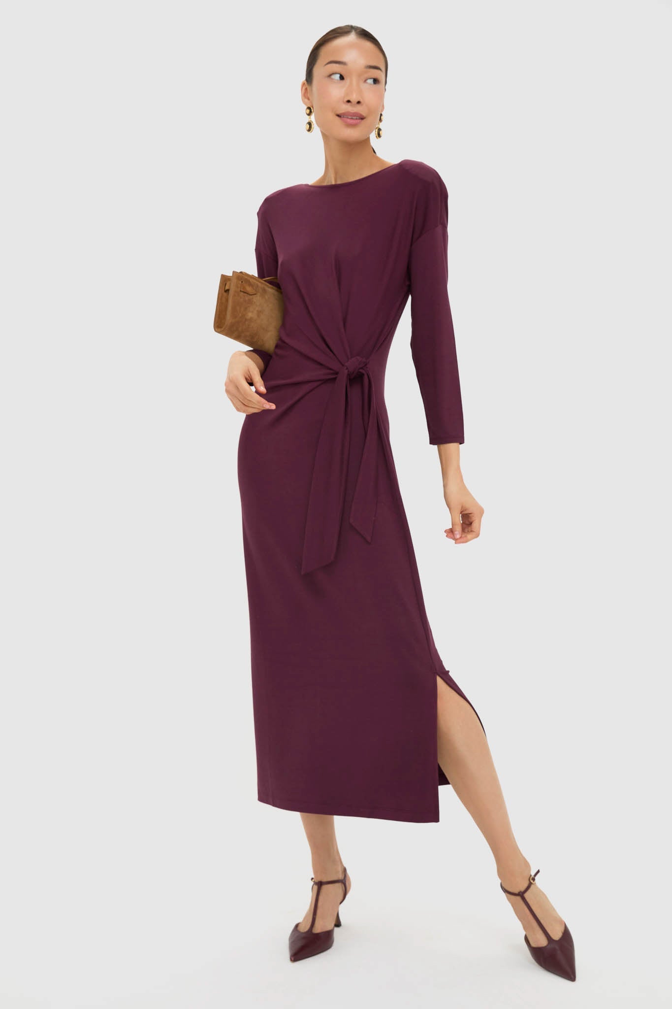 Winetasting Side Tie Elspeth Maxi Dress