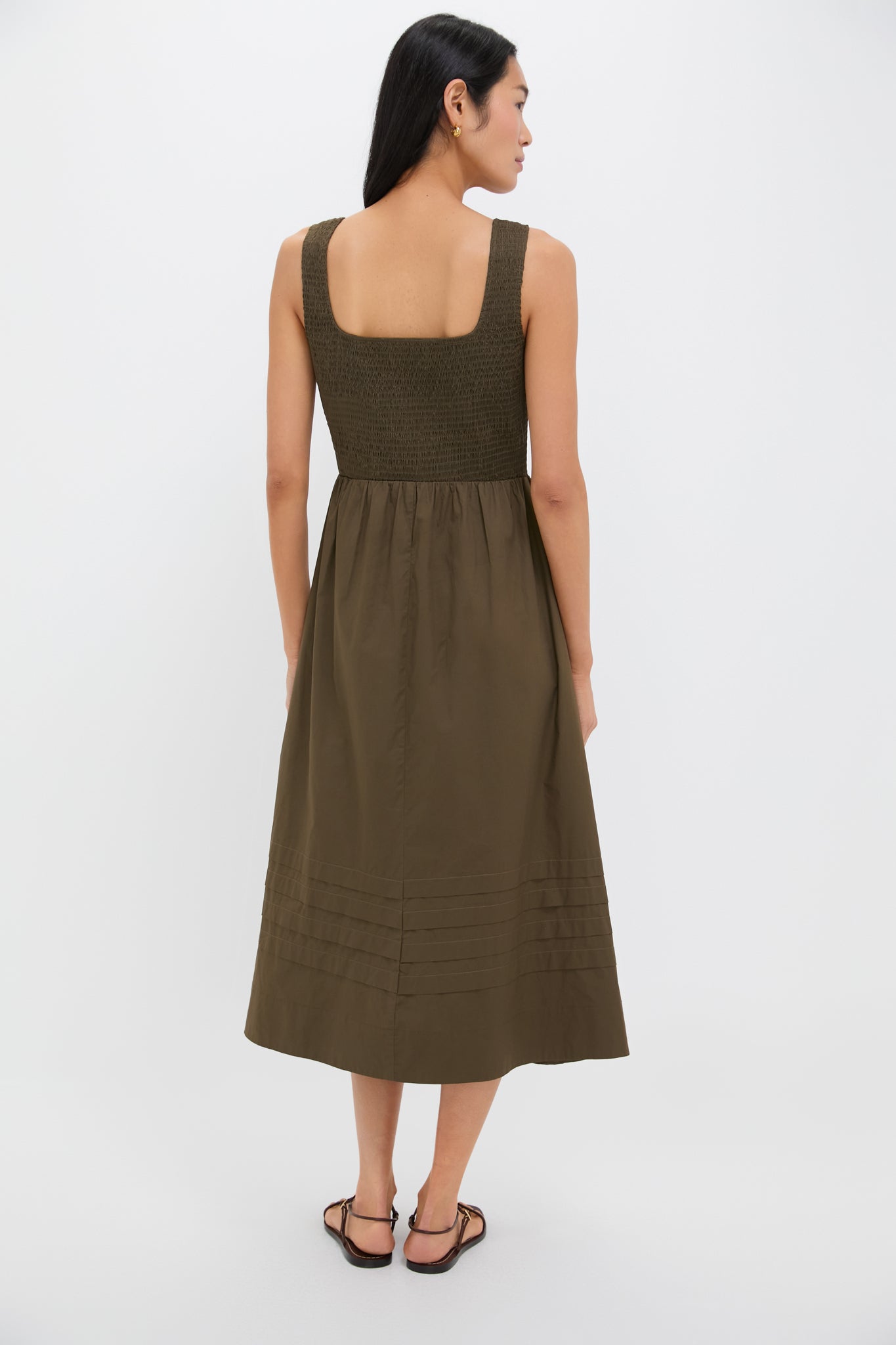 Olive Cotton Tiernan Dress