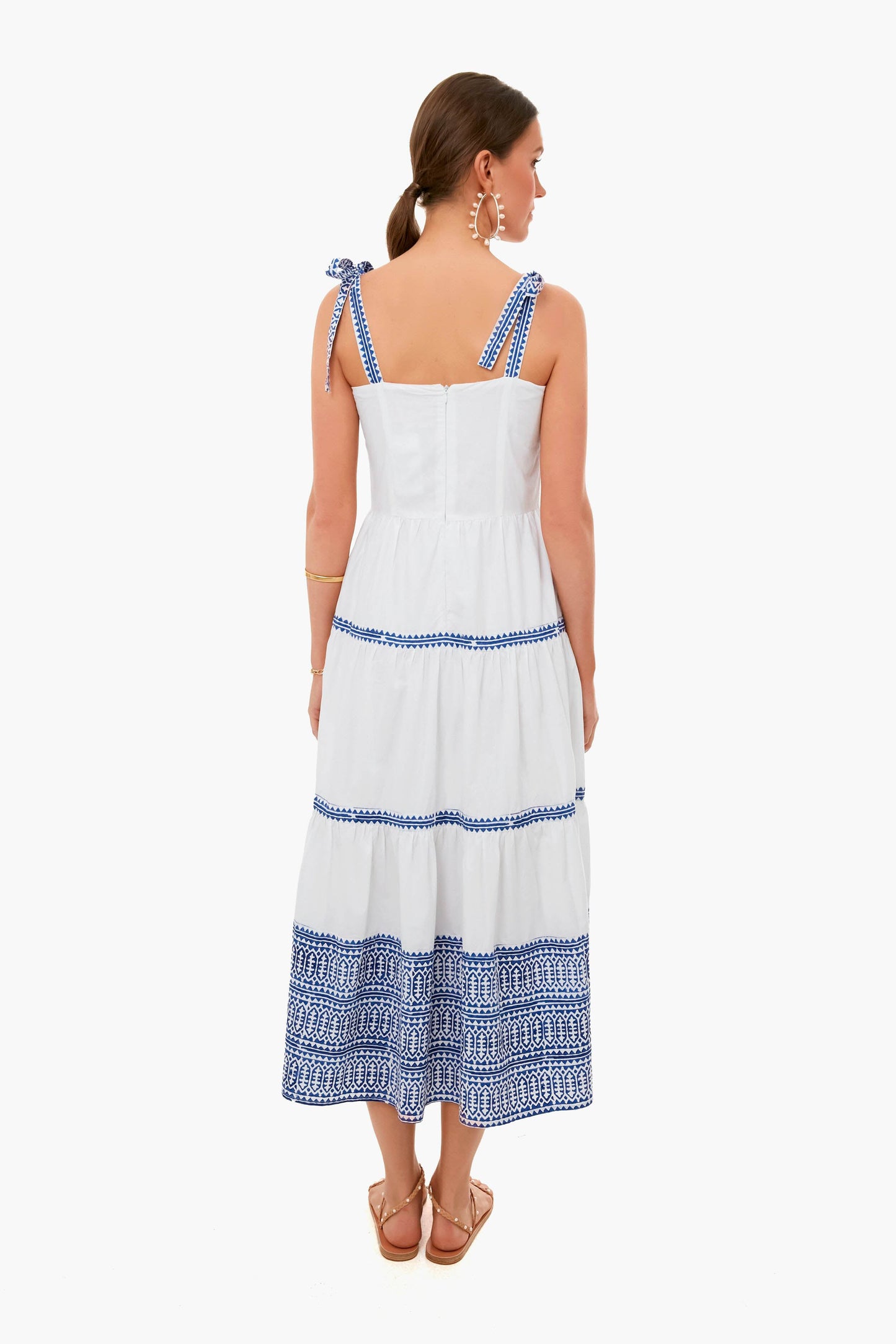 Mykonos Blue Tie Strap Midi