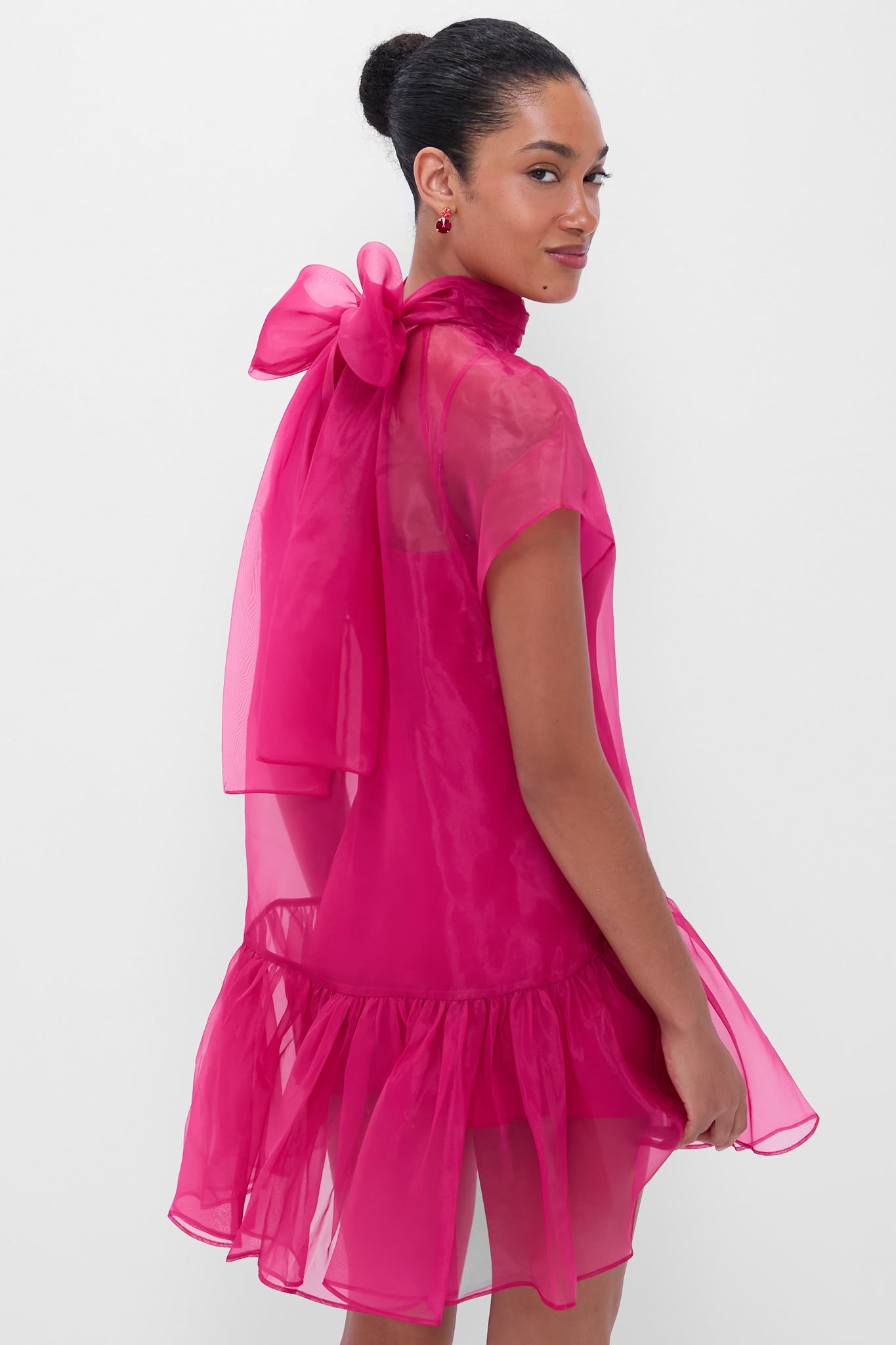 Pomegranate Beaux Tiered Mini Dress