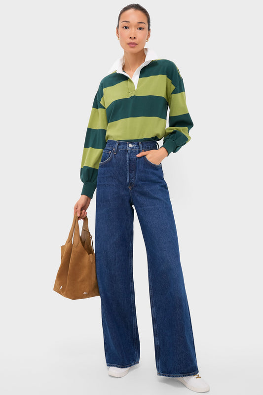 Woodbine and Junebug Stripe Swiftie Rugby Polo