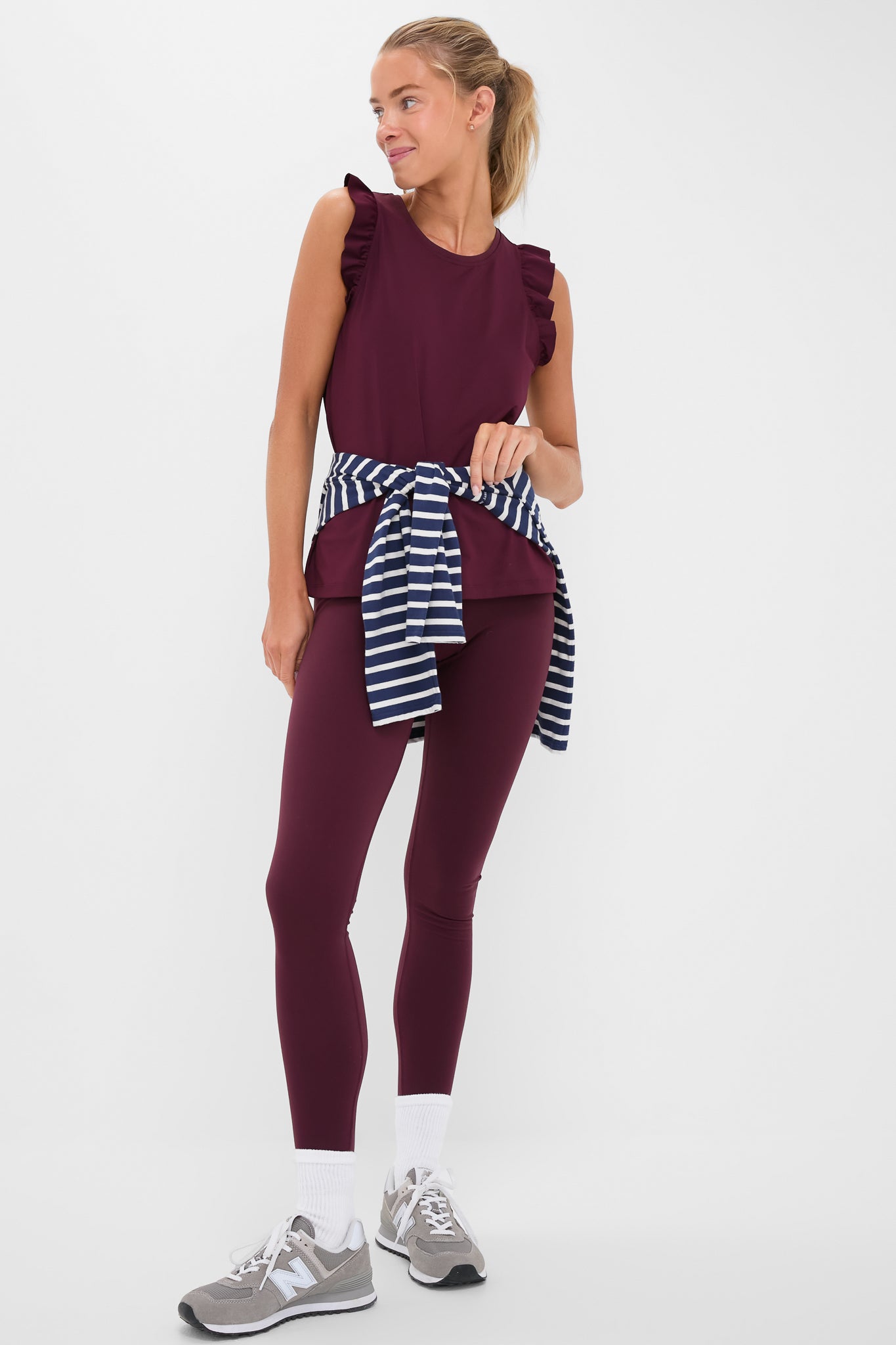 Winetasting Ruffle Performance Jersey  Lea Tank