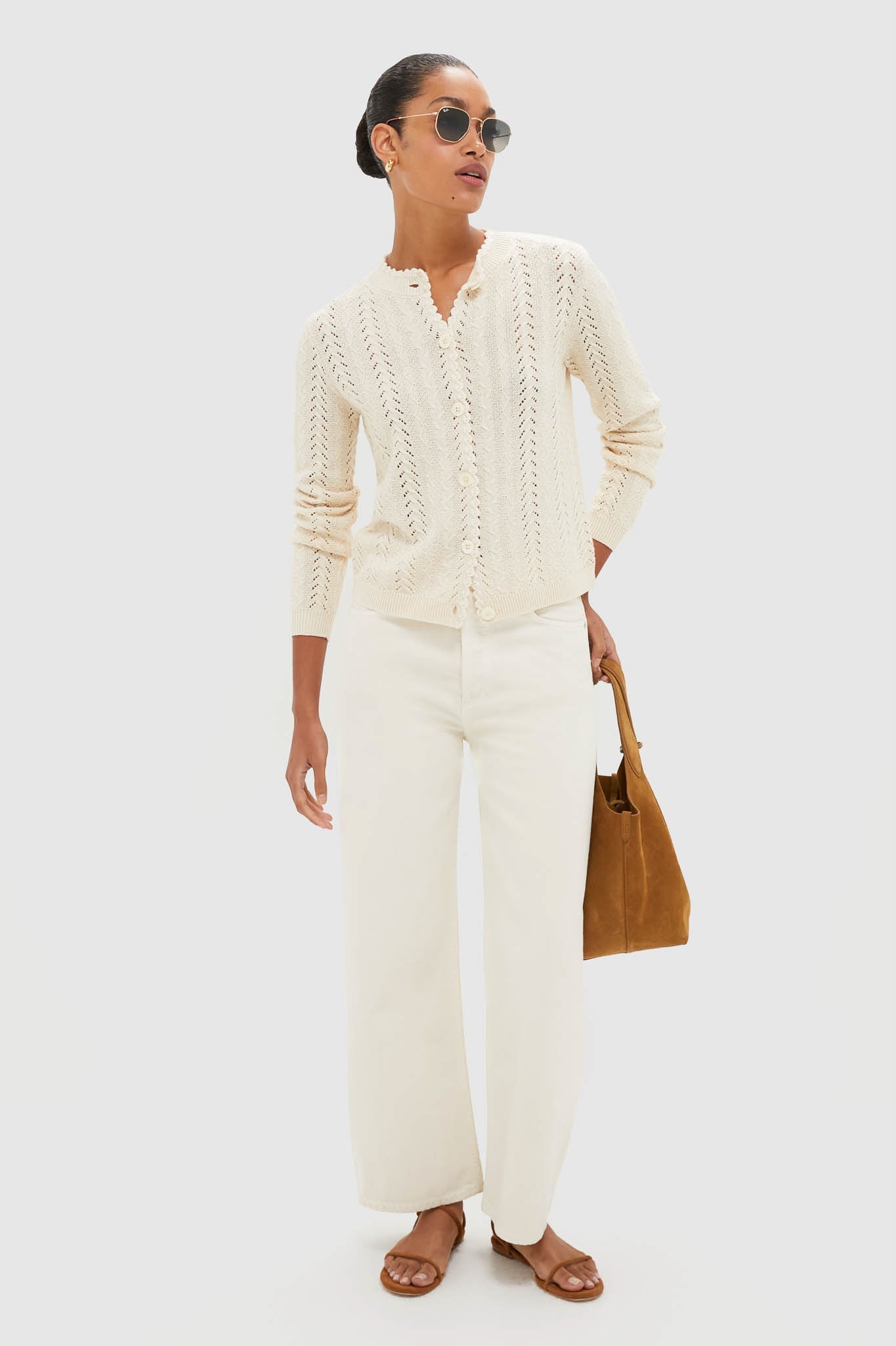 Brown Rice High Rise Wide Leg Ren Jean