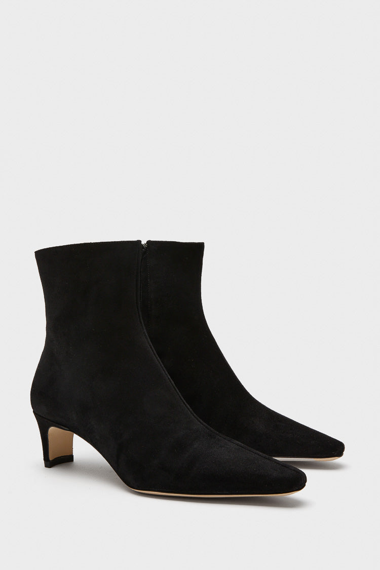 Black Suede Wally Ankle Boot