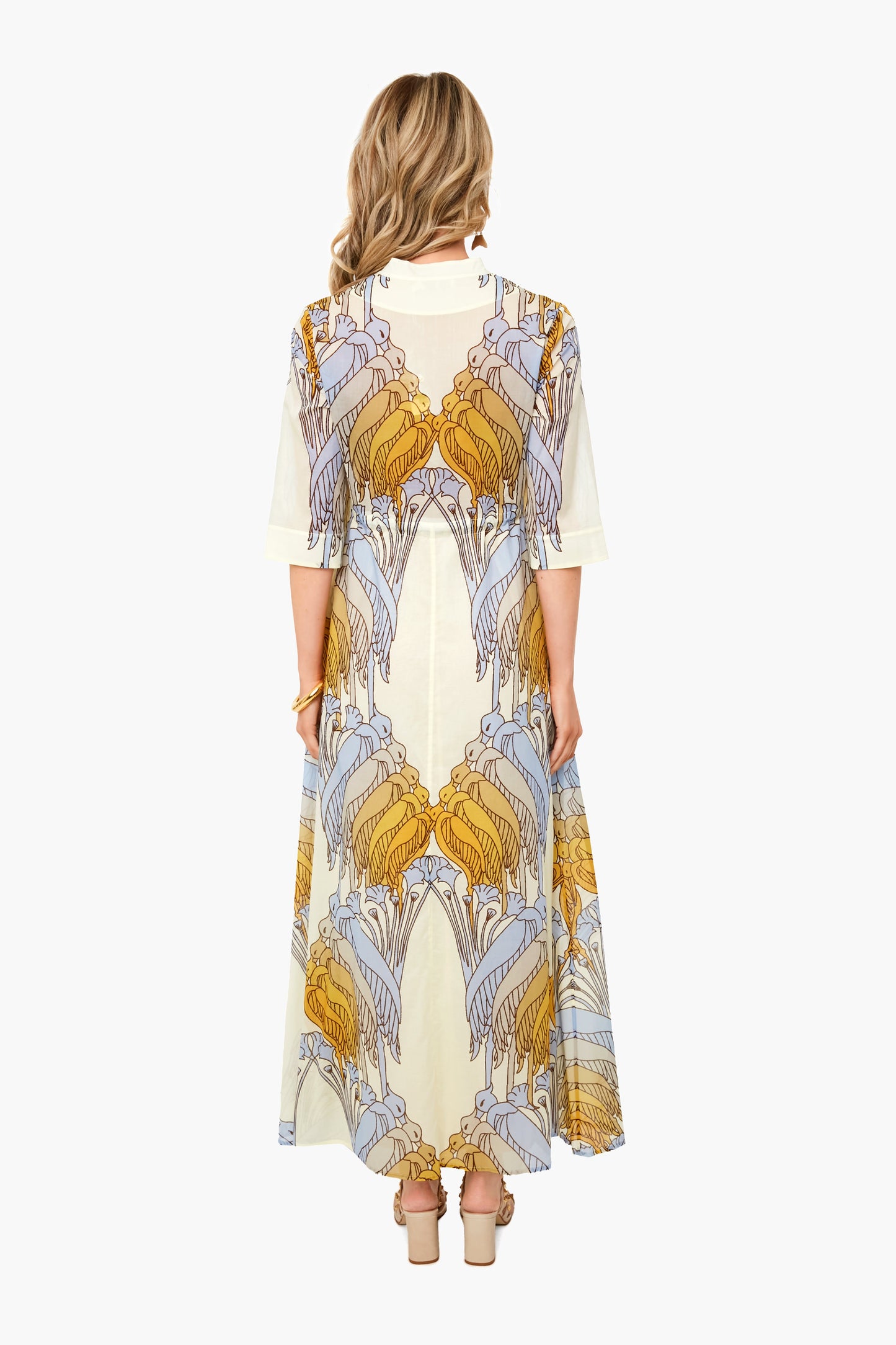Sand Deco Crane Geo Printed Dress