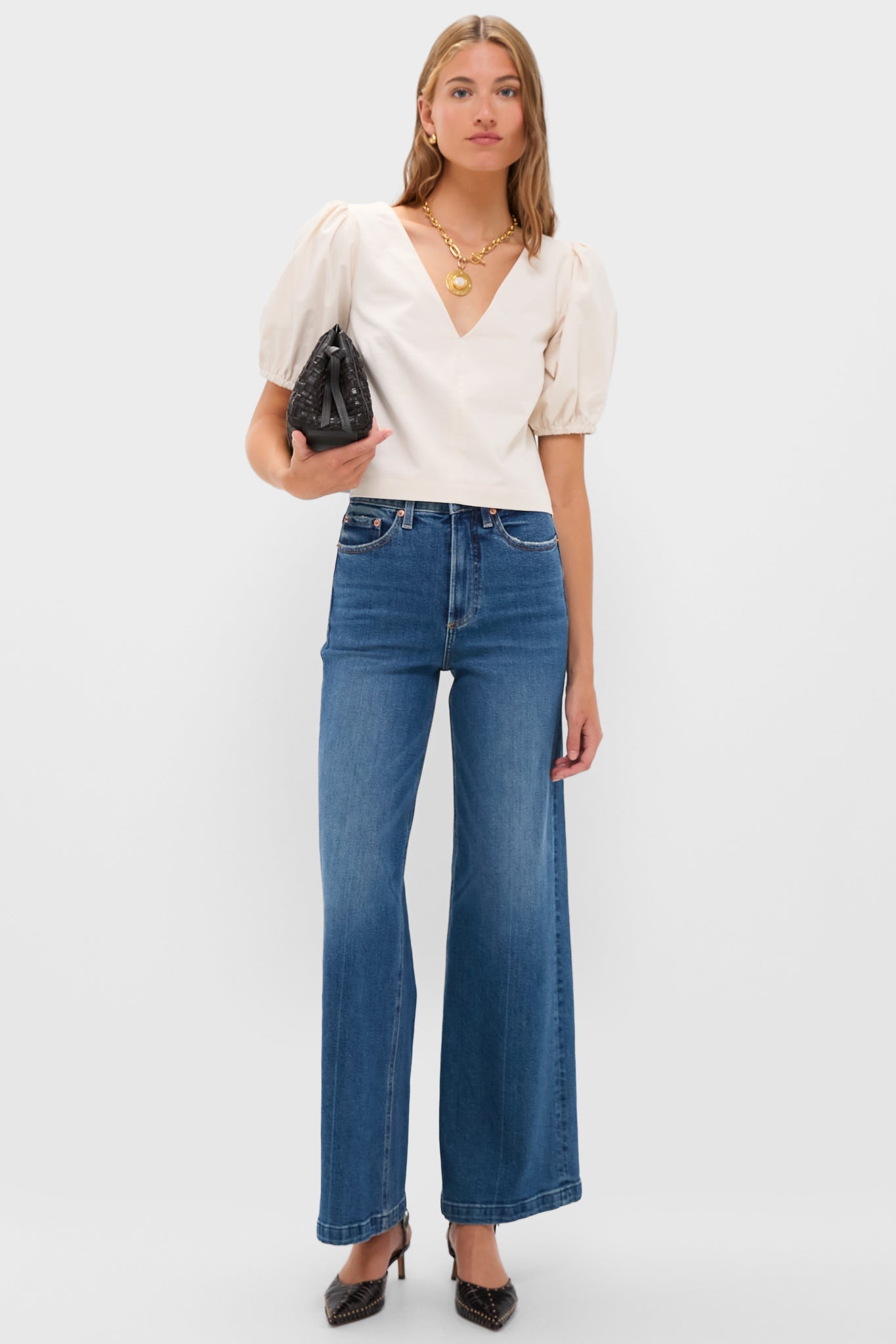 Espresso Woven Maude Soft Clutch