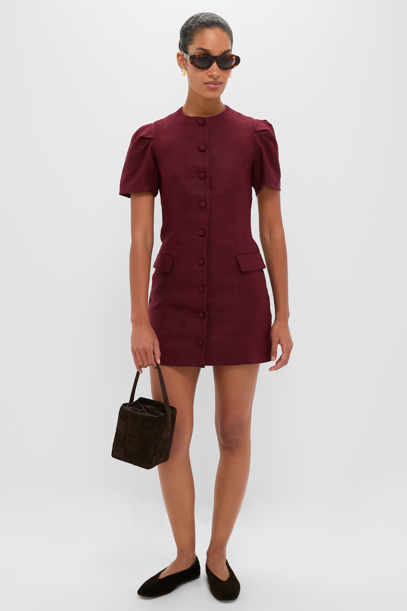 Woven Tmoro Suede Laith Top Handle Bag