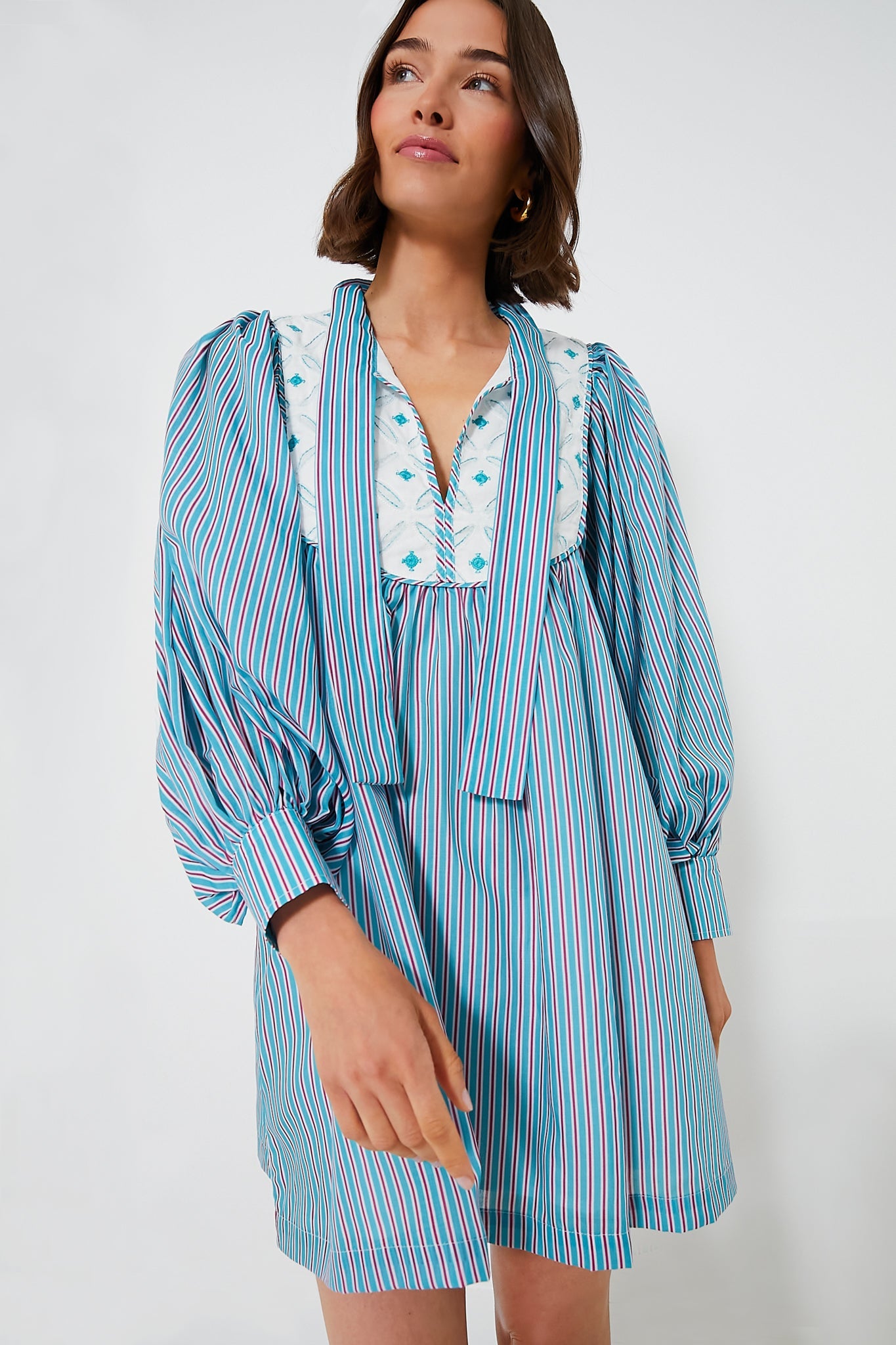 Blue Stripe Juliette Dress