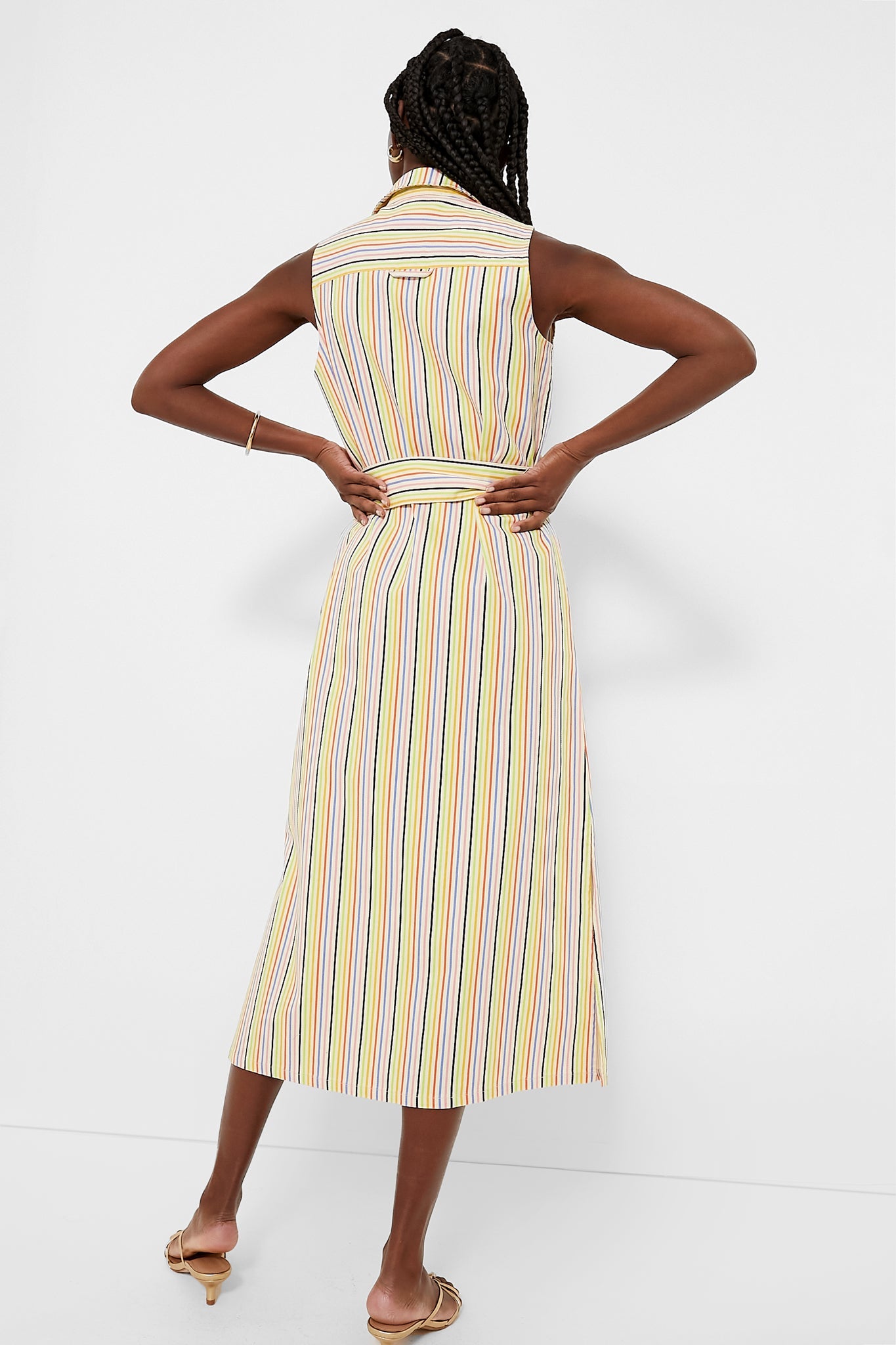 Rainbow Stripe Sleeveless Riley Dress