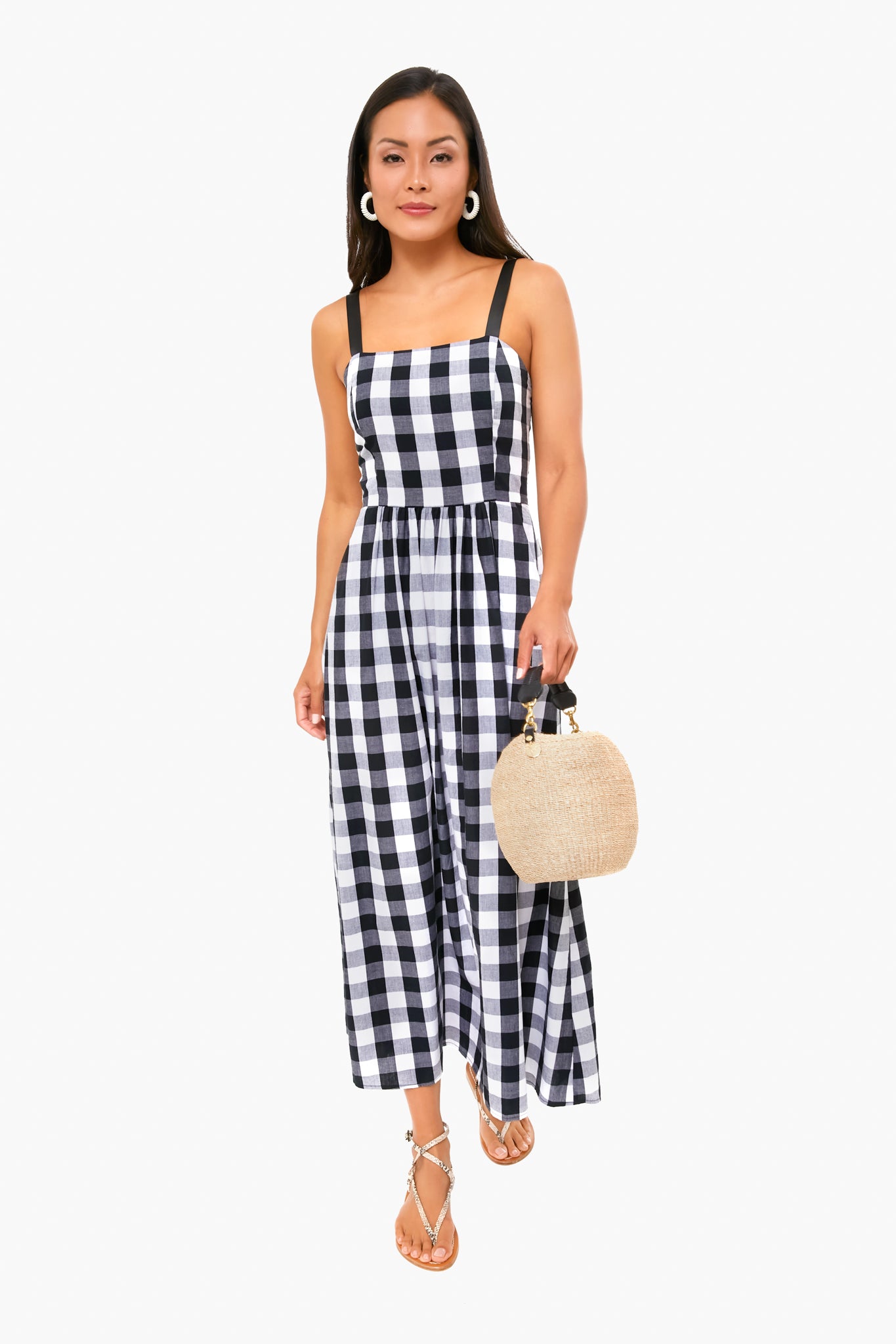 Black Gingham Lelia Dress