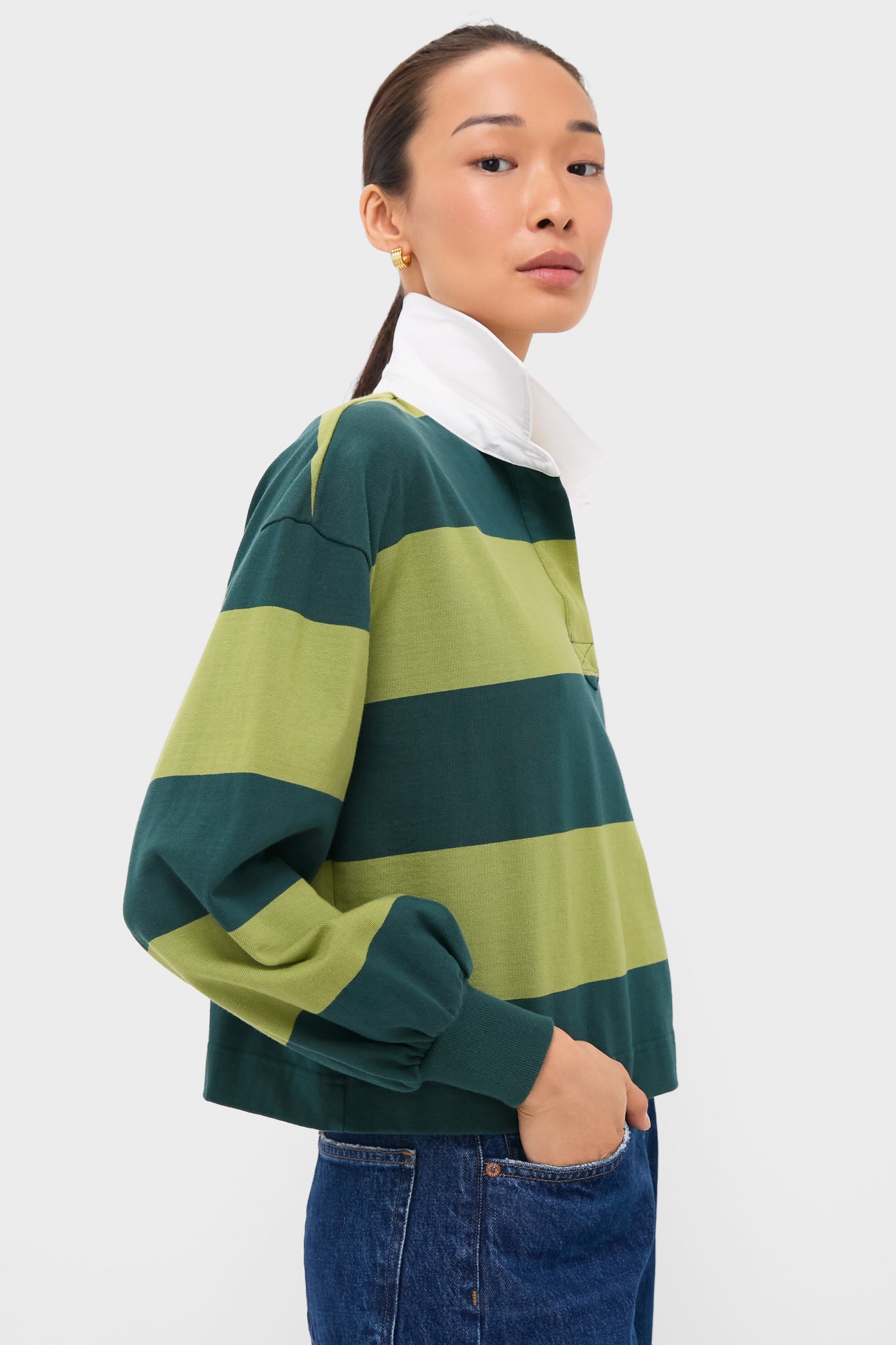 Woodbine and Junebug Stripe Swiftie Rugby Polo