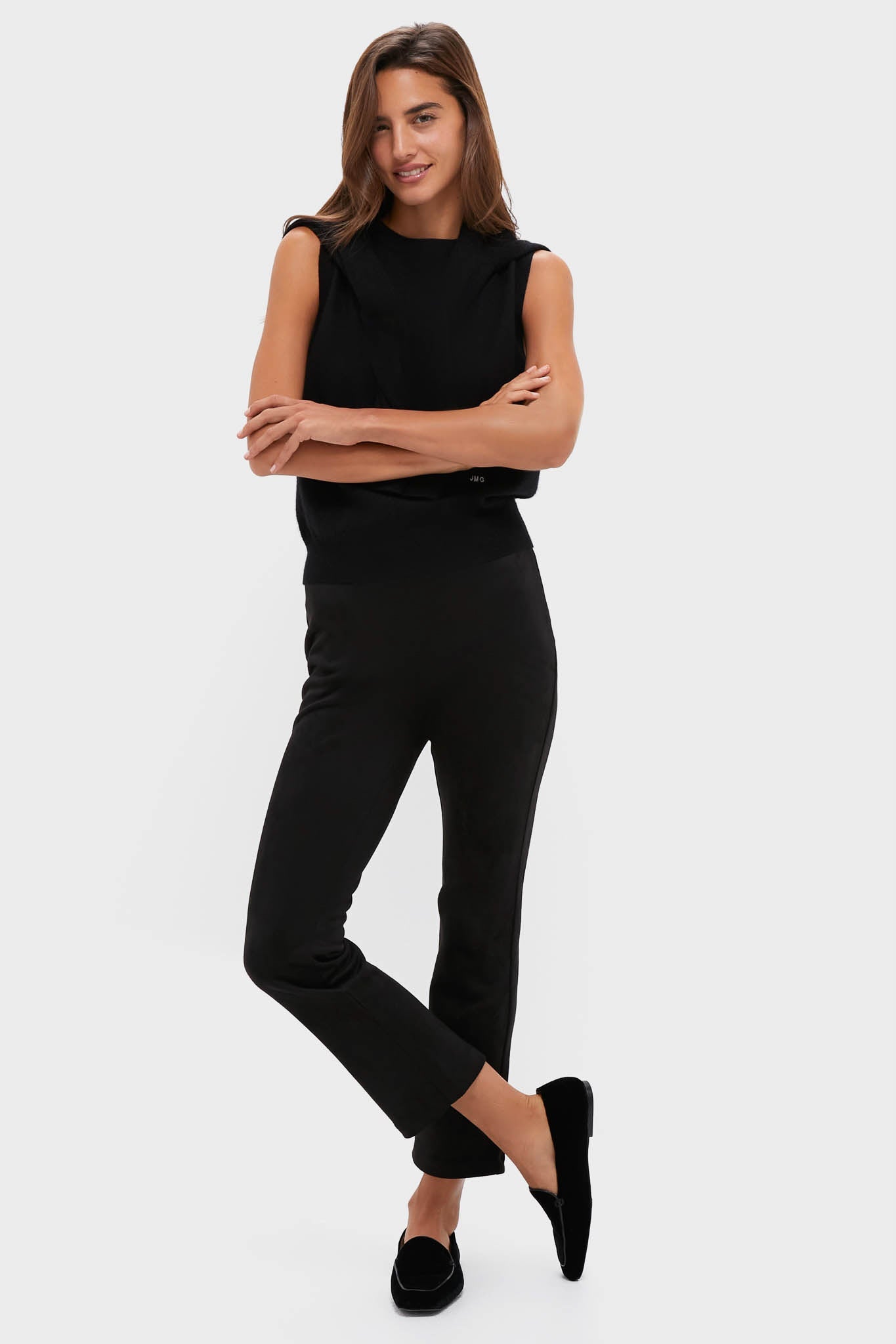 Black Cashmere Sleeveless Shell