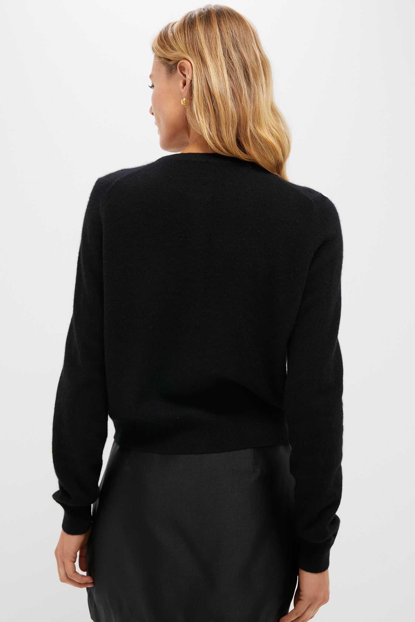 Black Cashmere Riley Cardigan