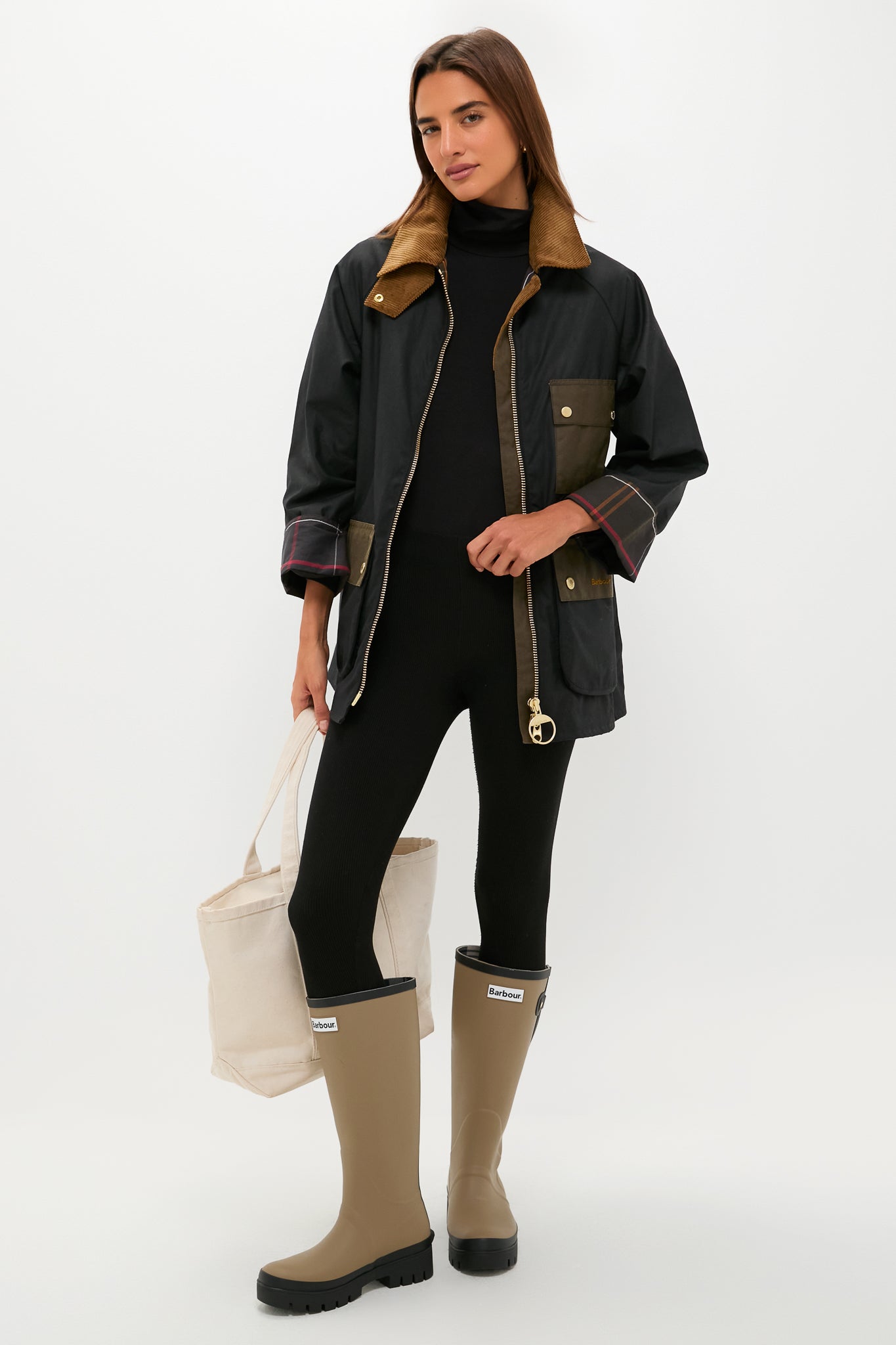 Military Brown Leighton Tall Welly Boots