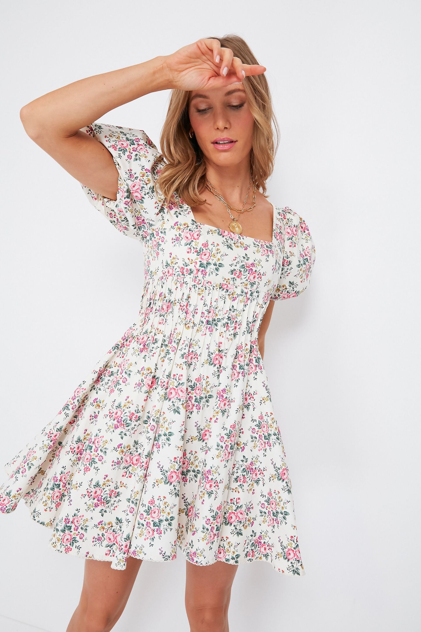 Pink Floral Aurelia Mini Dress