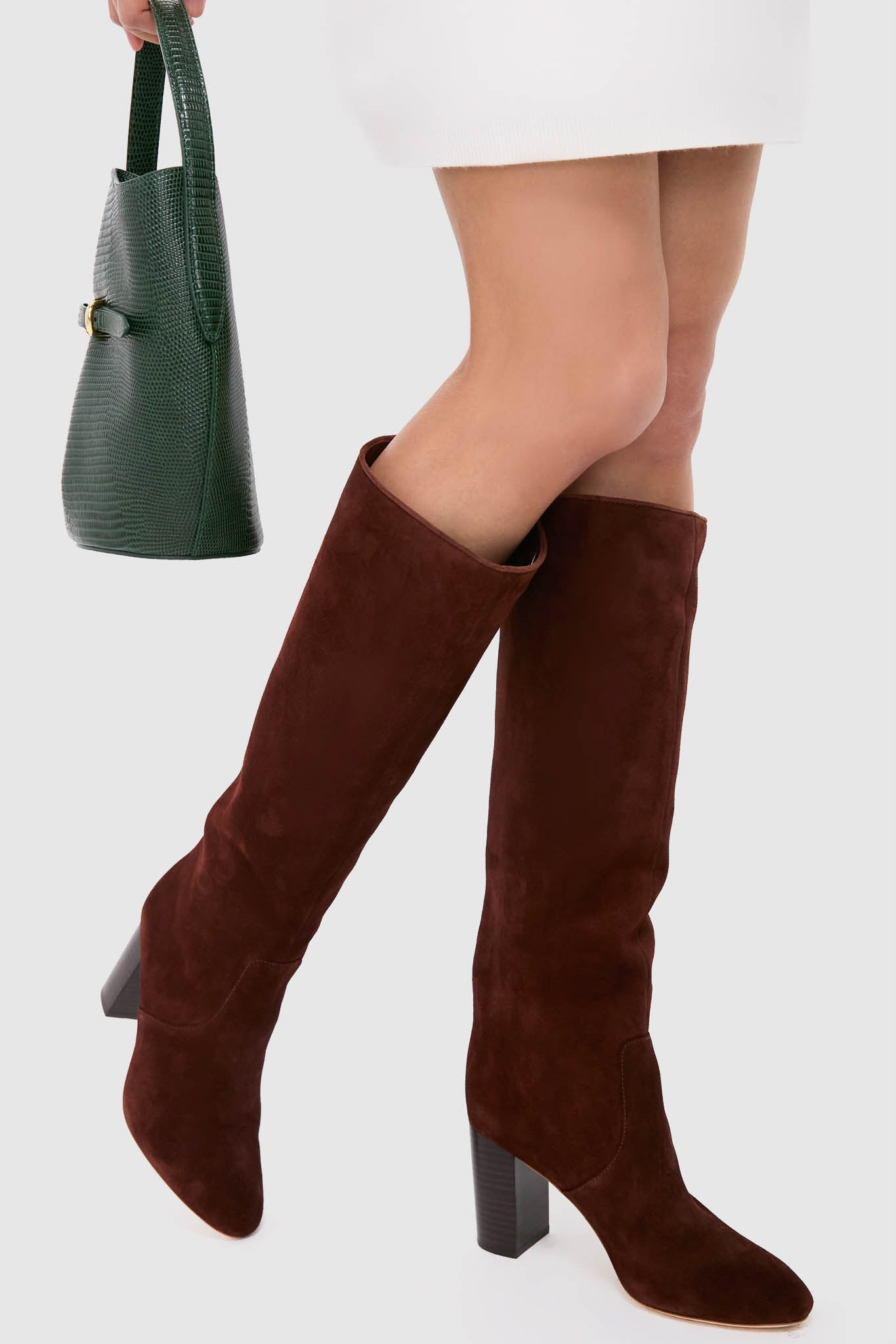 Espresso Suede Goldy Boots