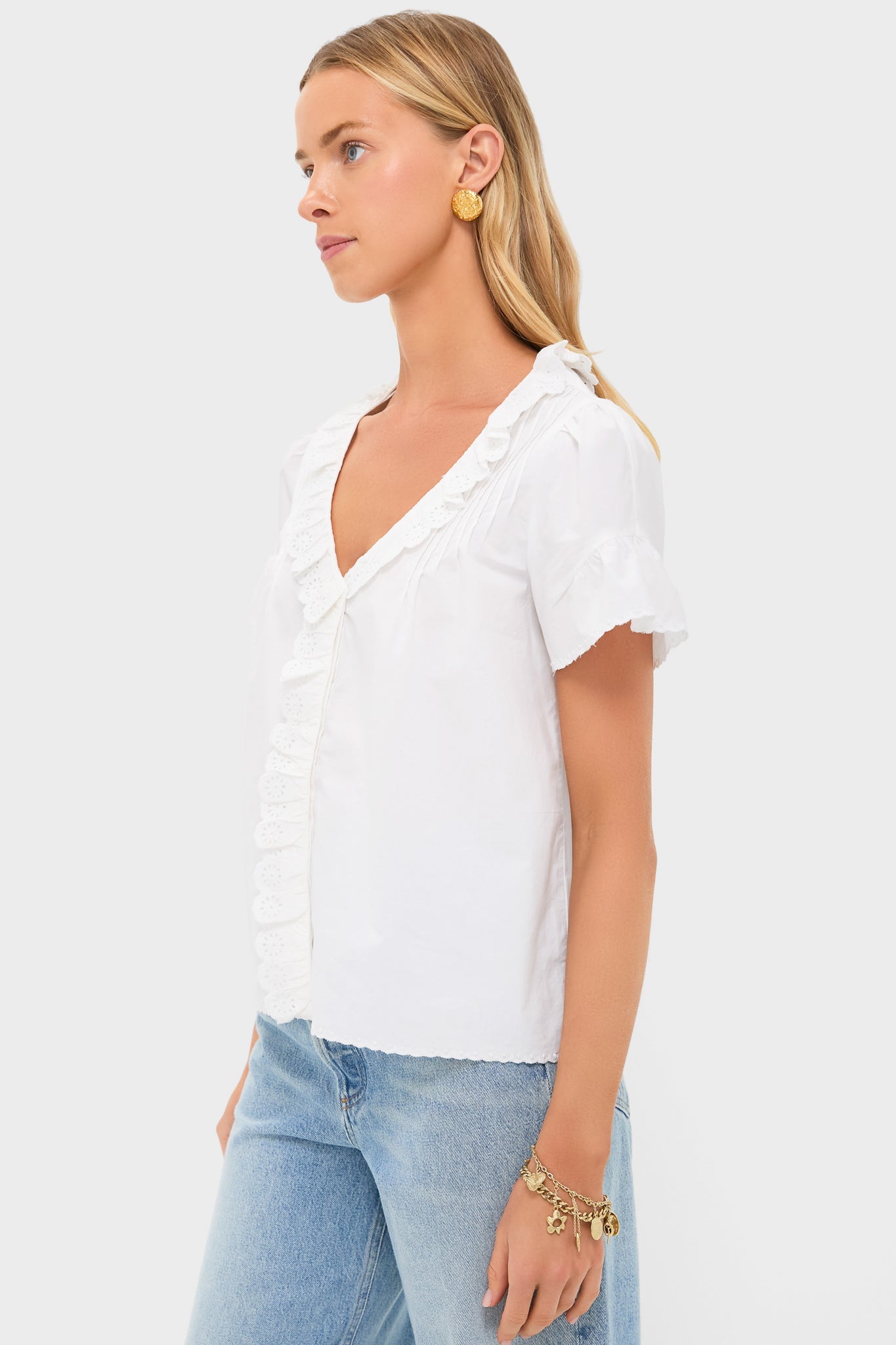 Vintage White Ezra Blouse