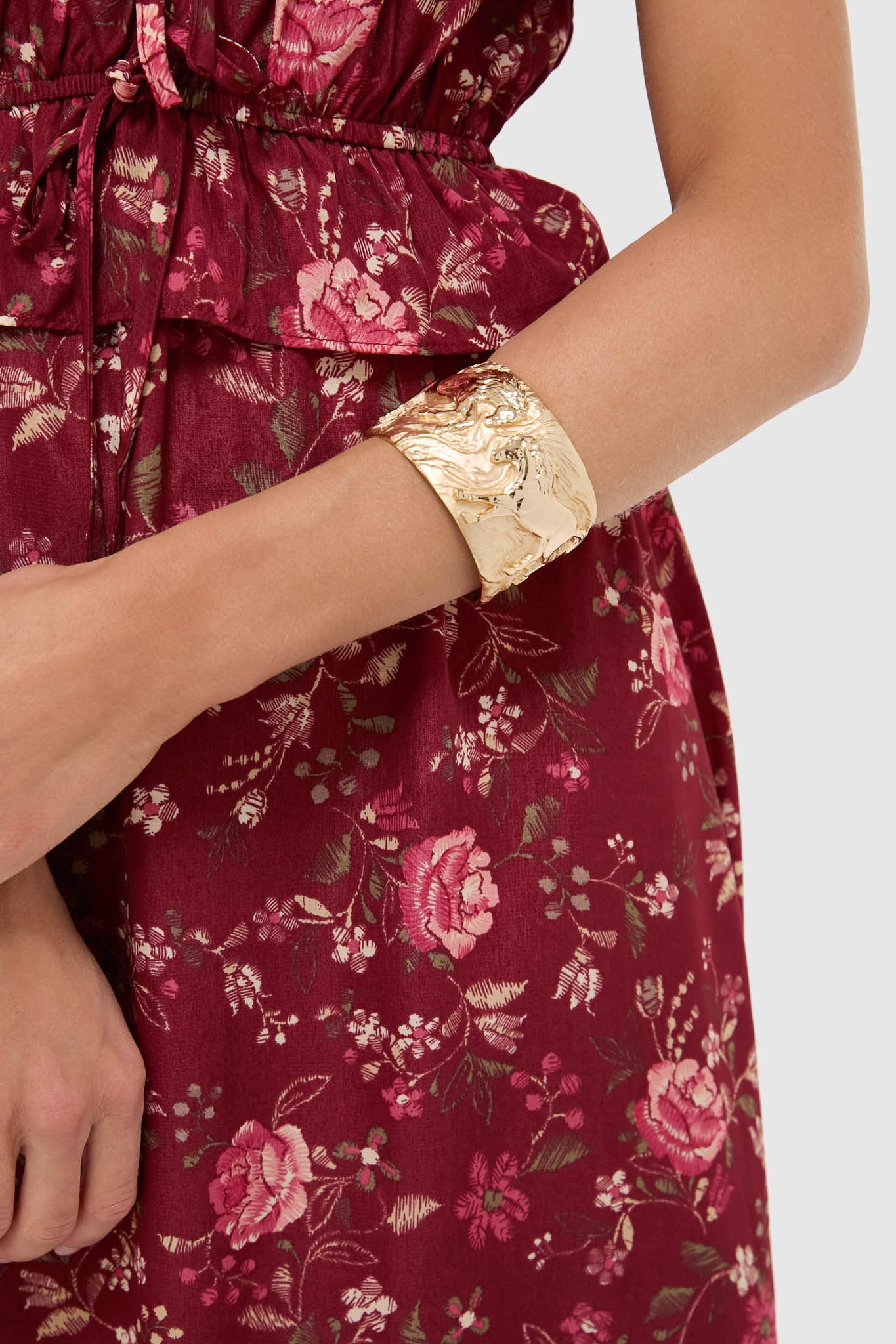 Gold Courage Horse Cuff