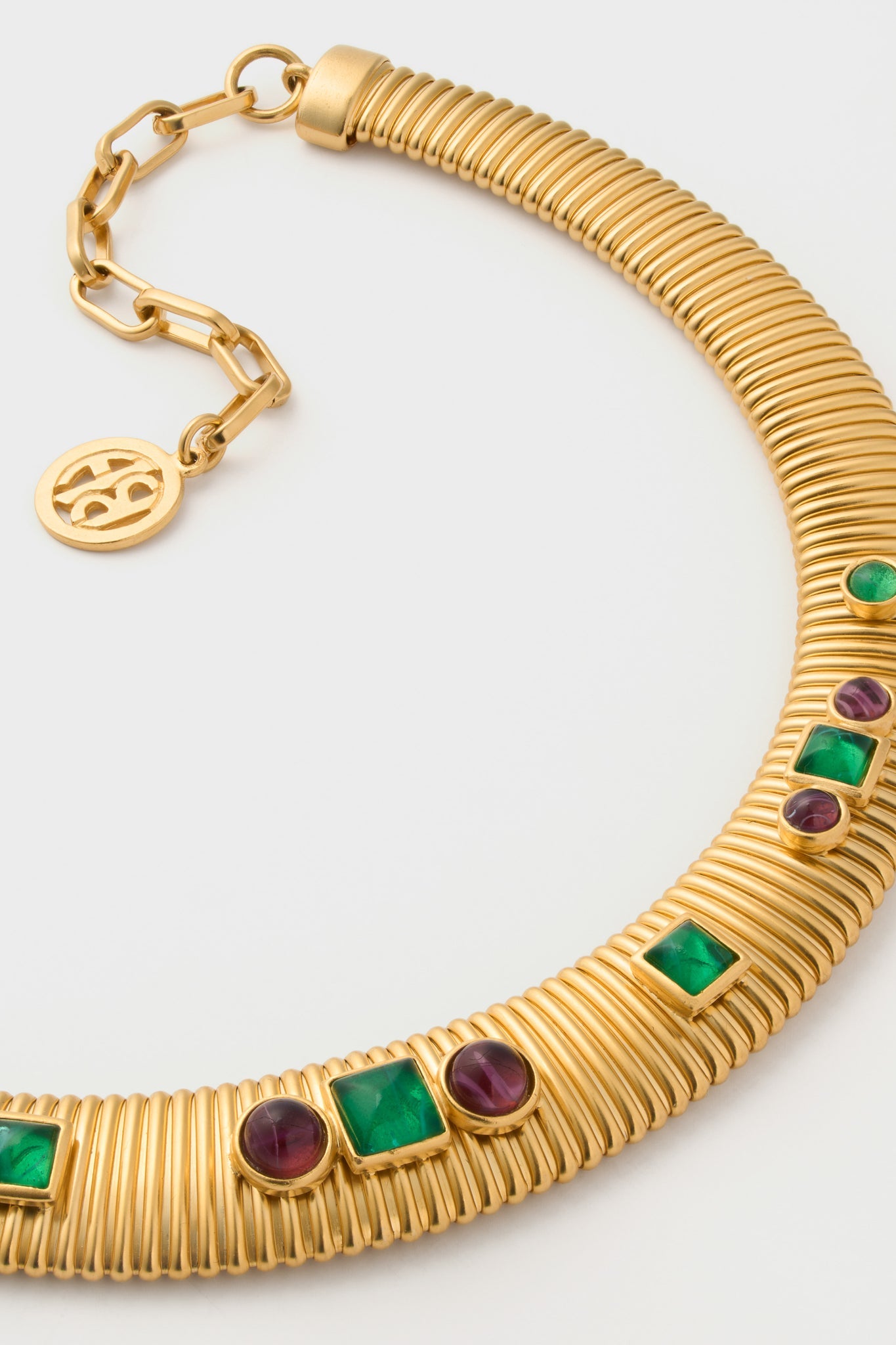 Gold Jeweled Collar Necklace