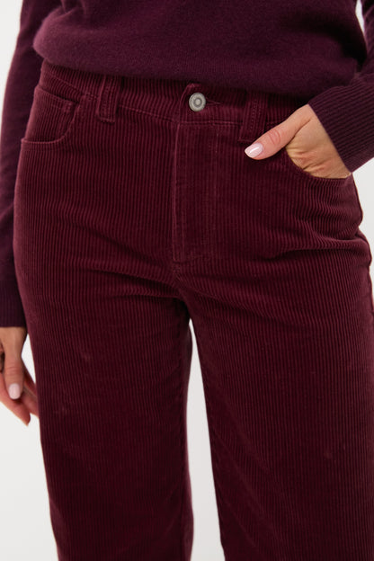 Burgundy Corduroy Camden Pant