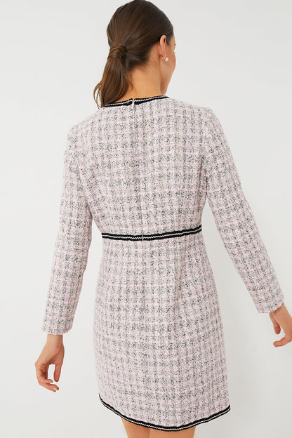 Pink Bow Tweed Brigitta Dress