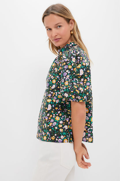 Black Multi Floral Gigi Blouse