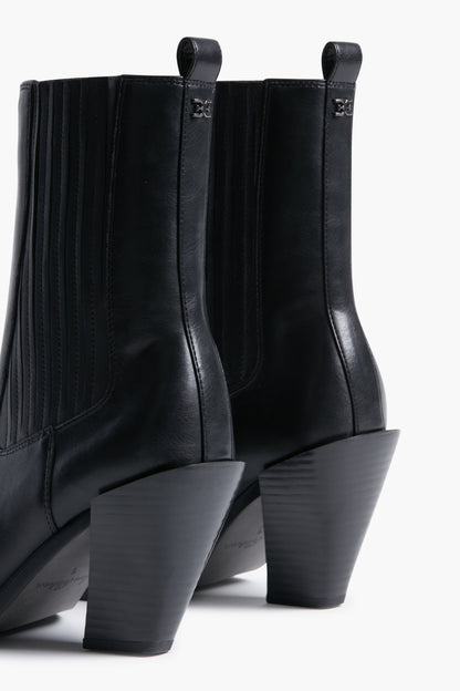 Black Leather Mandey Booties