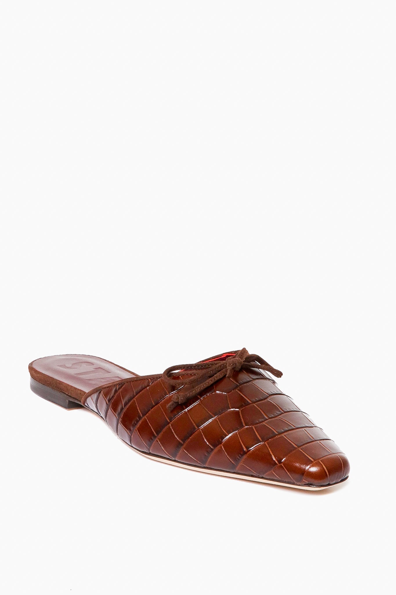 Brown Faux Croc Gina Mule